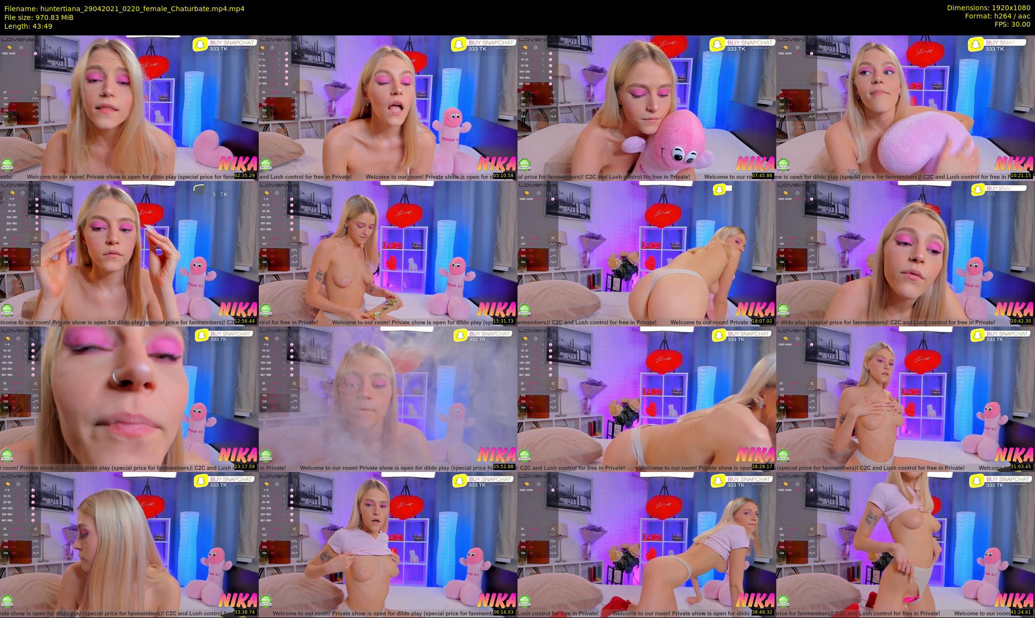 huntertiana — 44 minute Chaturbate female cam show recording, 1080p, Apr 29, 2021