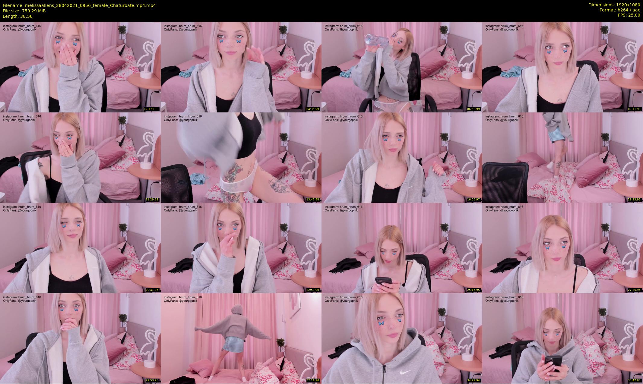 melissaallens — 39 minute Chaturbate female cam show recording, 1080p, Apr 28, 2021