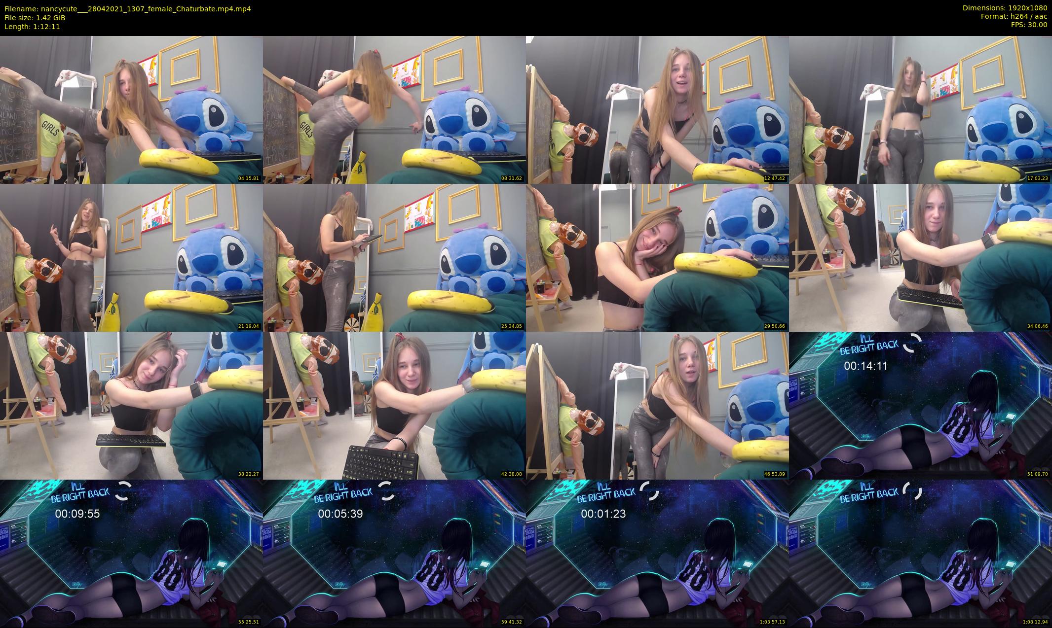 nancycute__ — 73 minute Chaturbate female cam show recording, 1080p, Apr 28, 2021