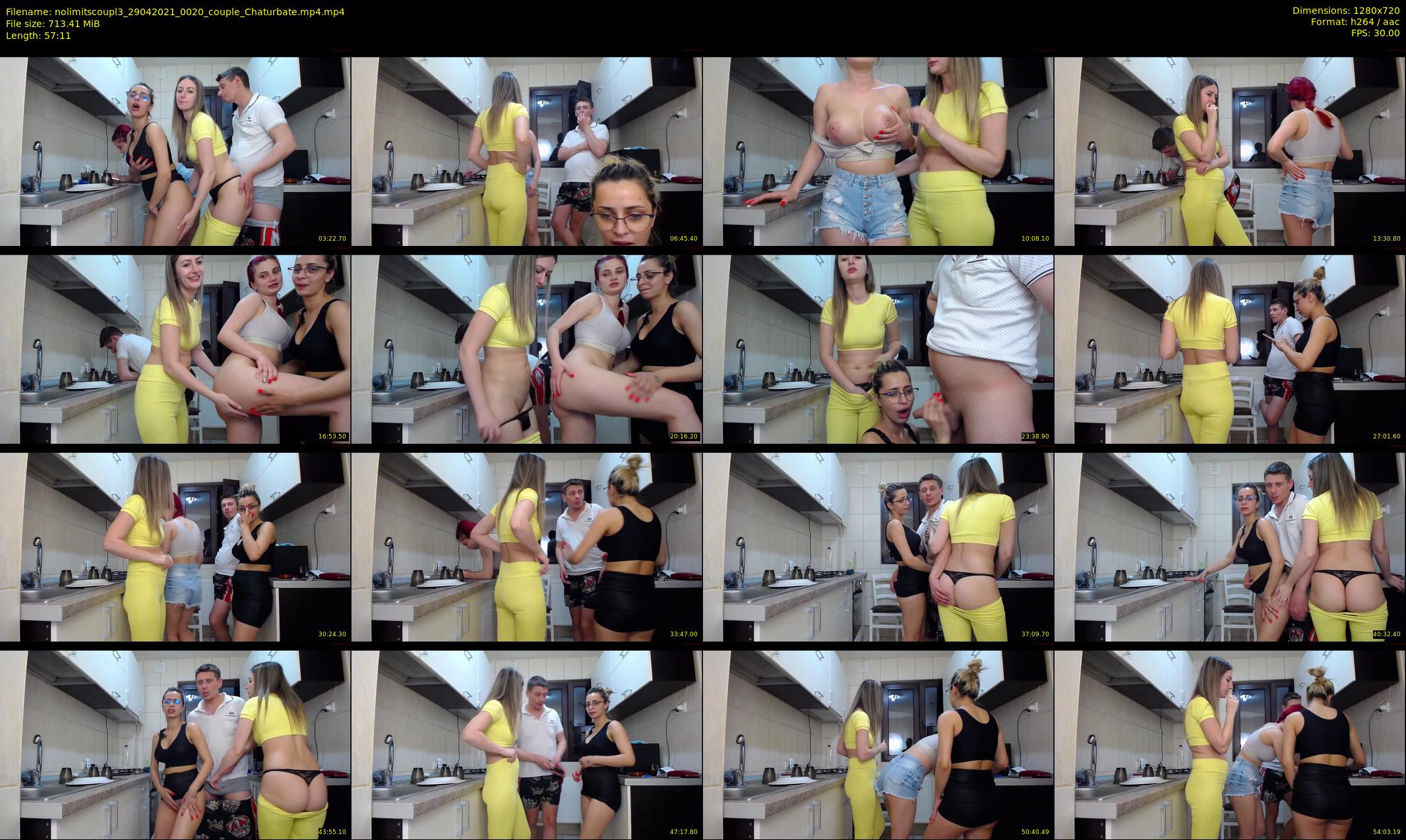 nolimitscoupl3 — 58 minute Chaturbate couple cam show recording, 720p, Apr 29, 2021