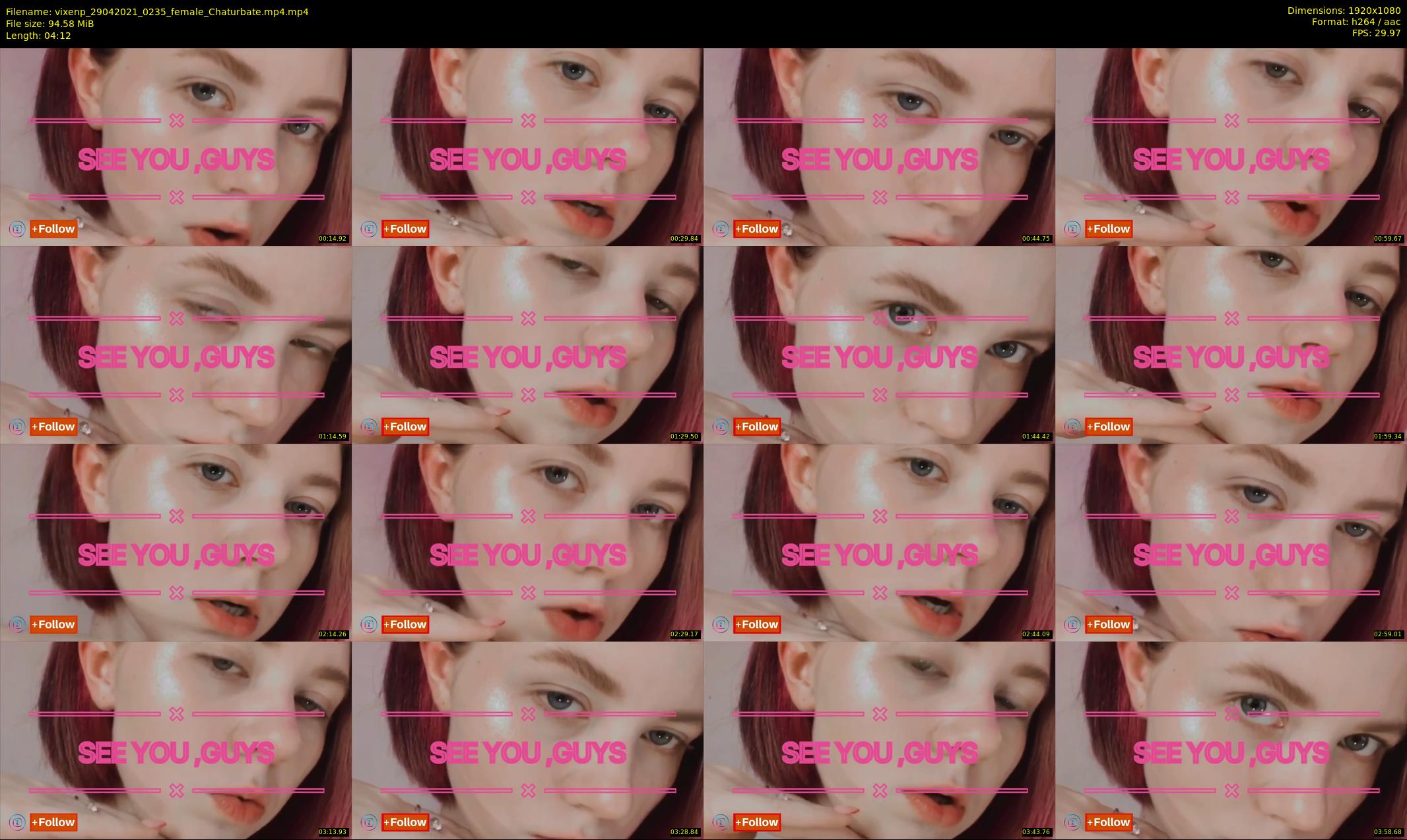 vixenp — 5 minute Chaturbate female cam show recording, 1080p, Apr 29, 2021
