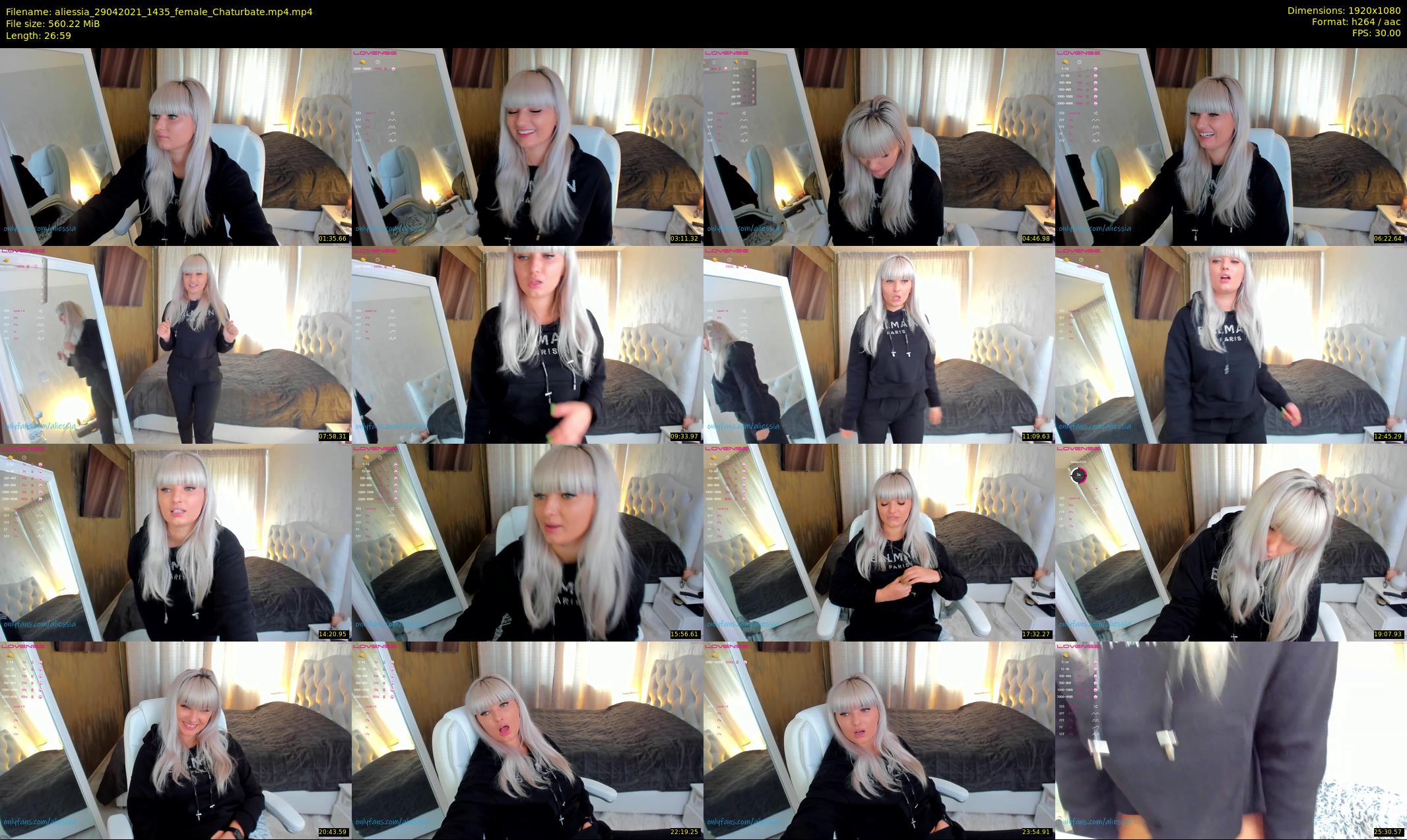 aliessia — 27 minute Chaturbate female cam show recording, 1080p, Apr 29, 2021