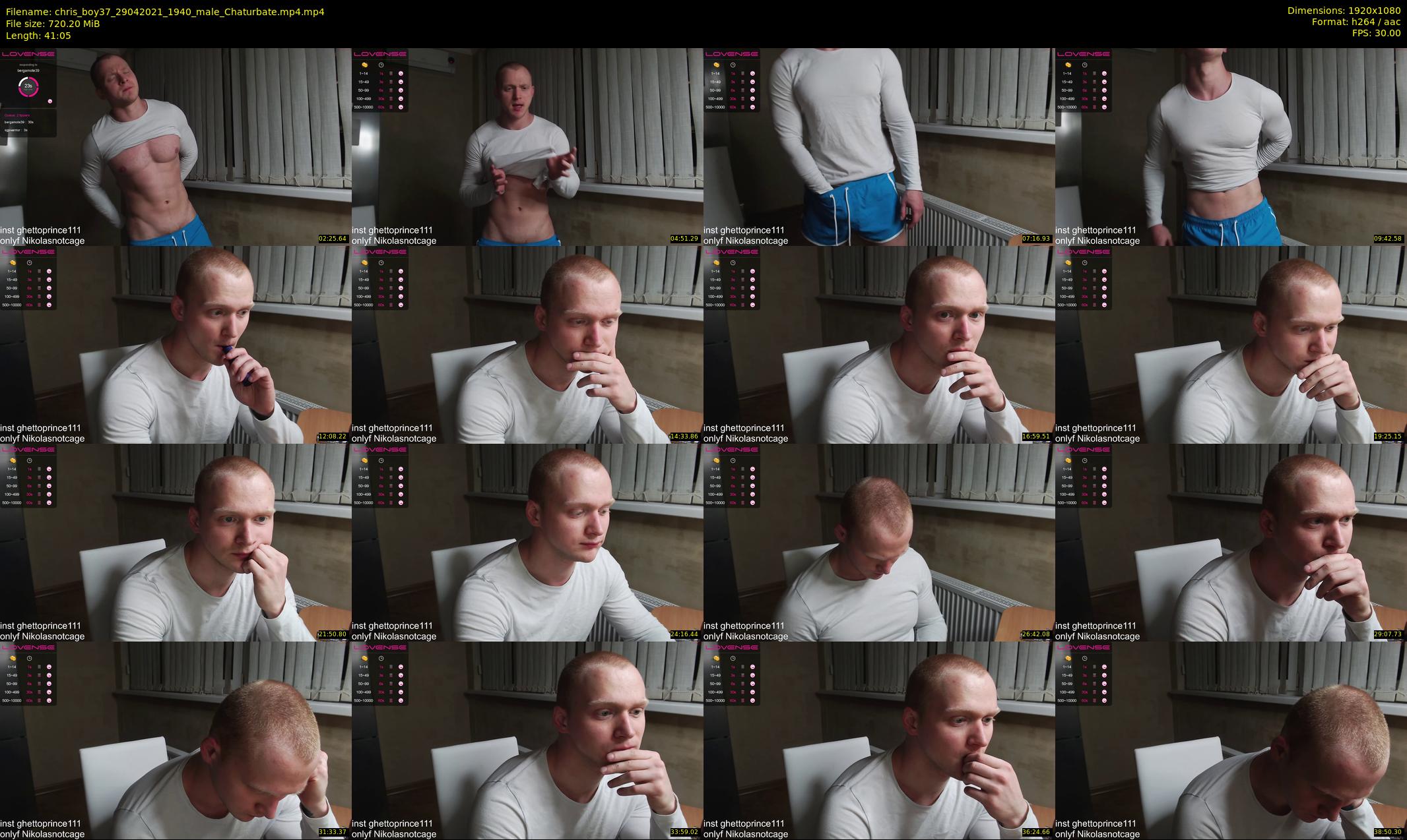 chris_boy37 — 42 minute Chaturbate male cam show recording, 1080p, Apr 29, 2021