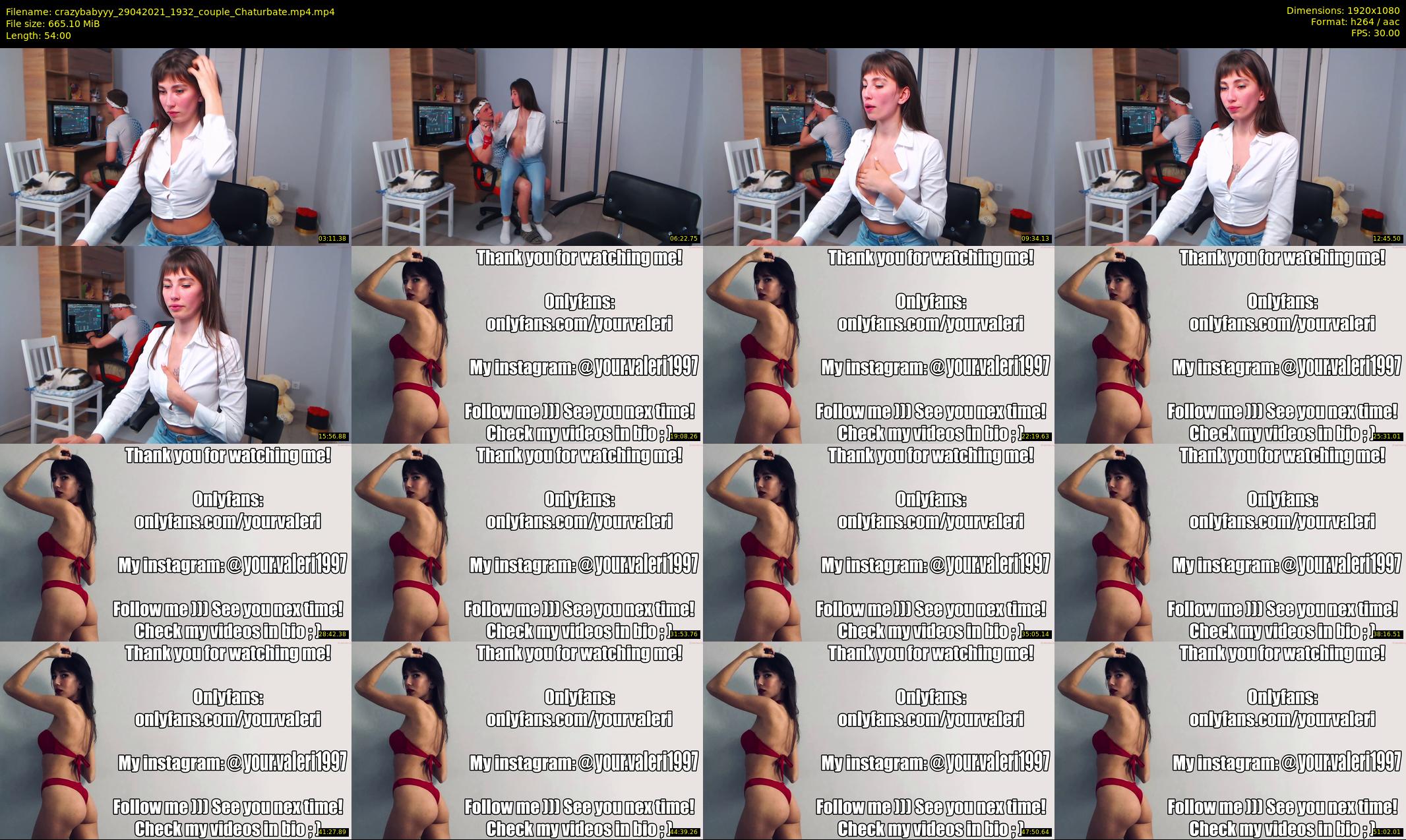 crazybabyyy — 54 minute Chaturbate couple cam show recording, 1080p, Apr 29, 2021