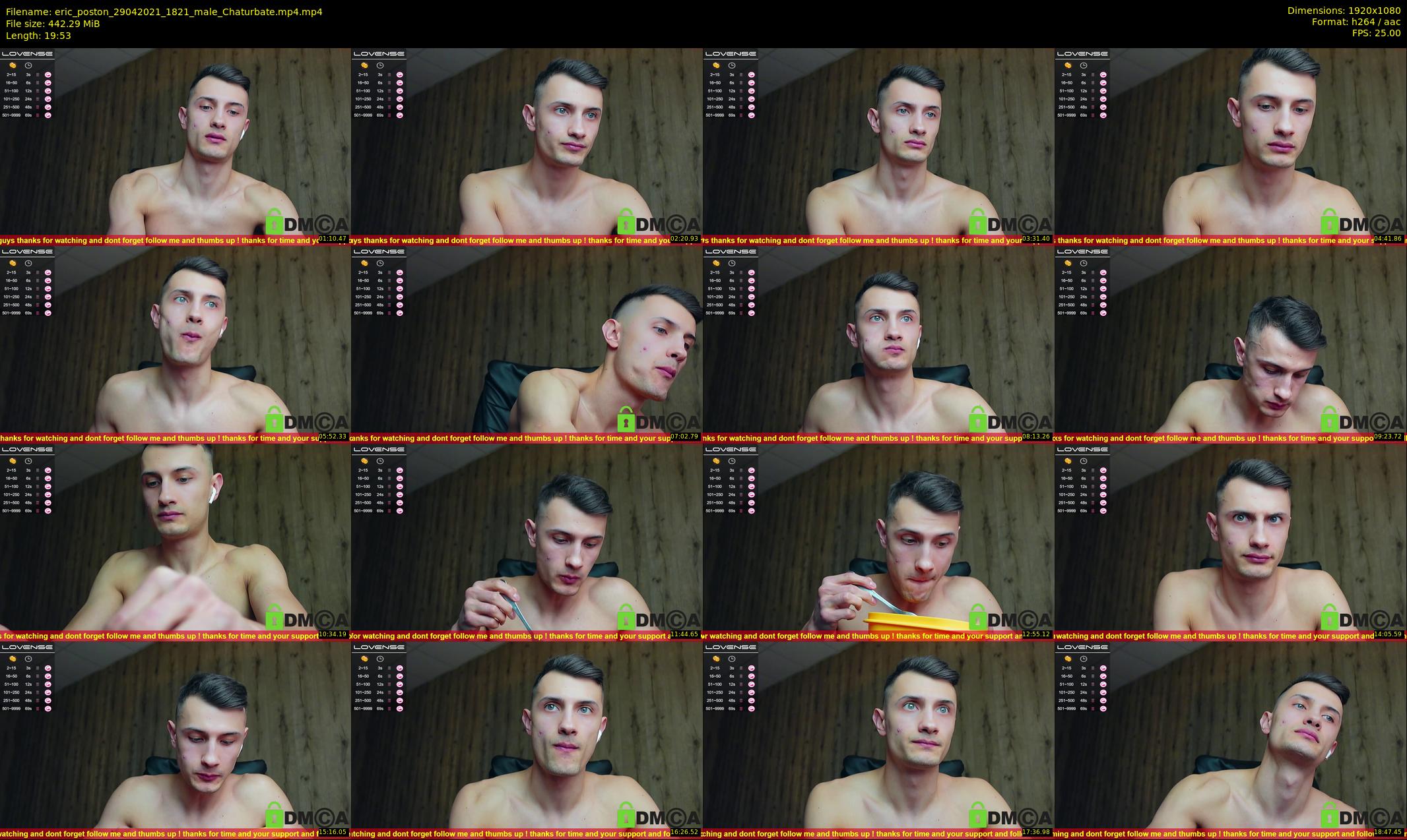 eric_poston — 20 minute Chaturbate male cam show recording, 1080p, Apr 29, 2021