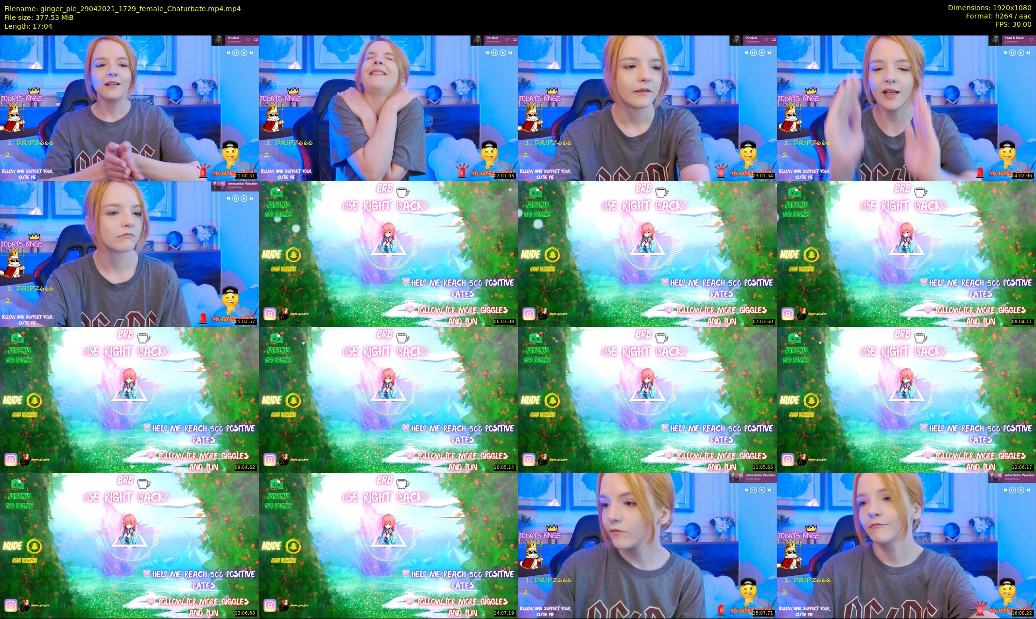 ginger_pie — 18 minute Chaturbate female cam show recording, 1080p, Apr 29, 2021