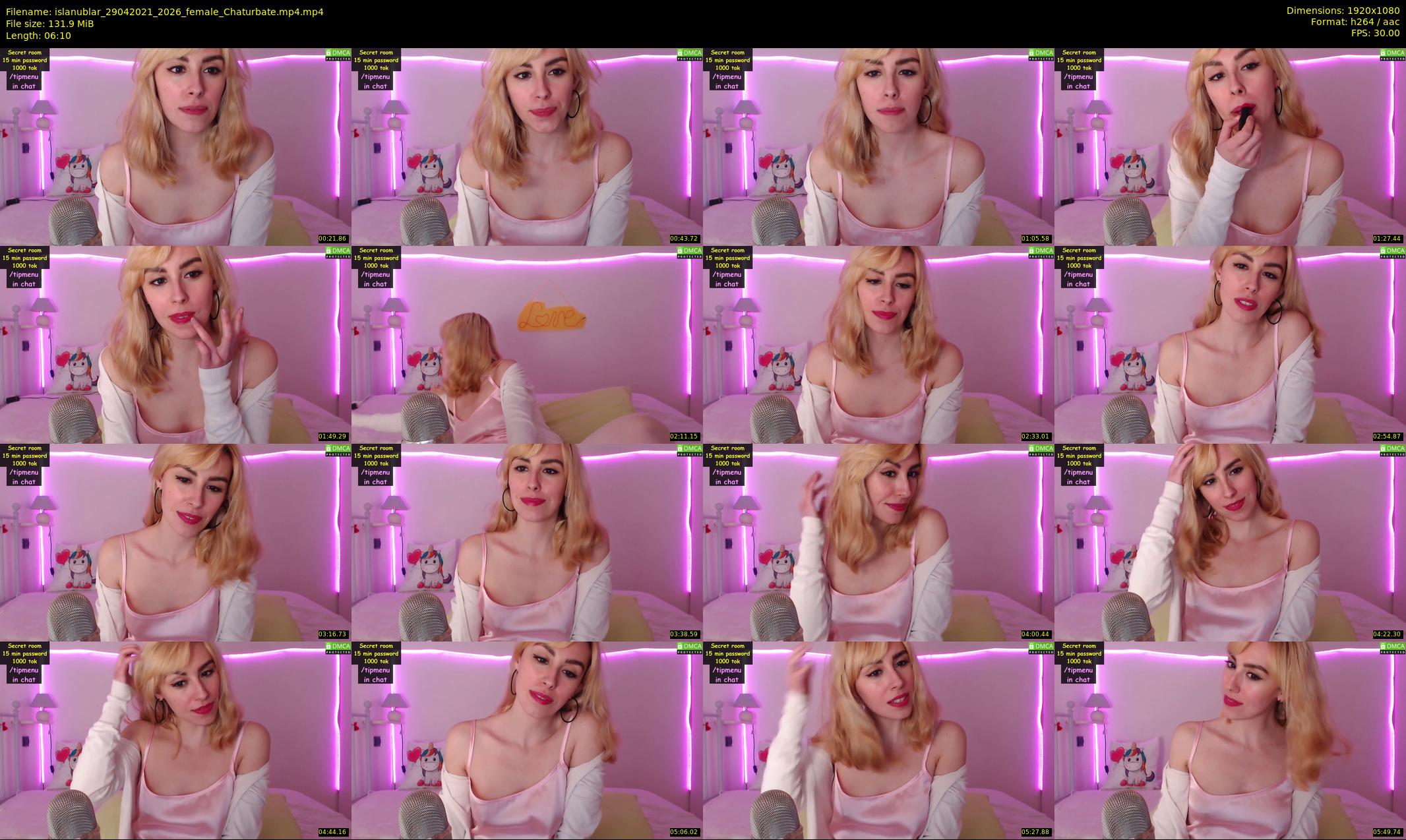 islanublar — 7 minute Chaturbate female cam show recording, 1080p, Apr 29, 2021