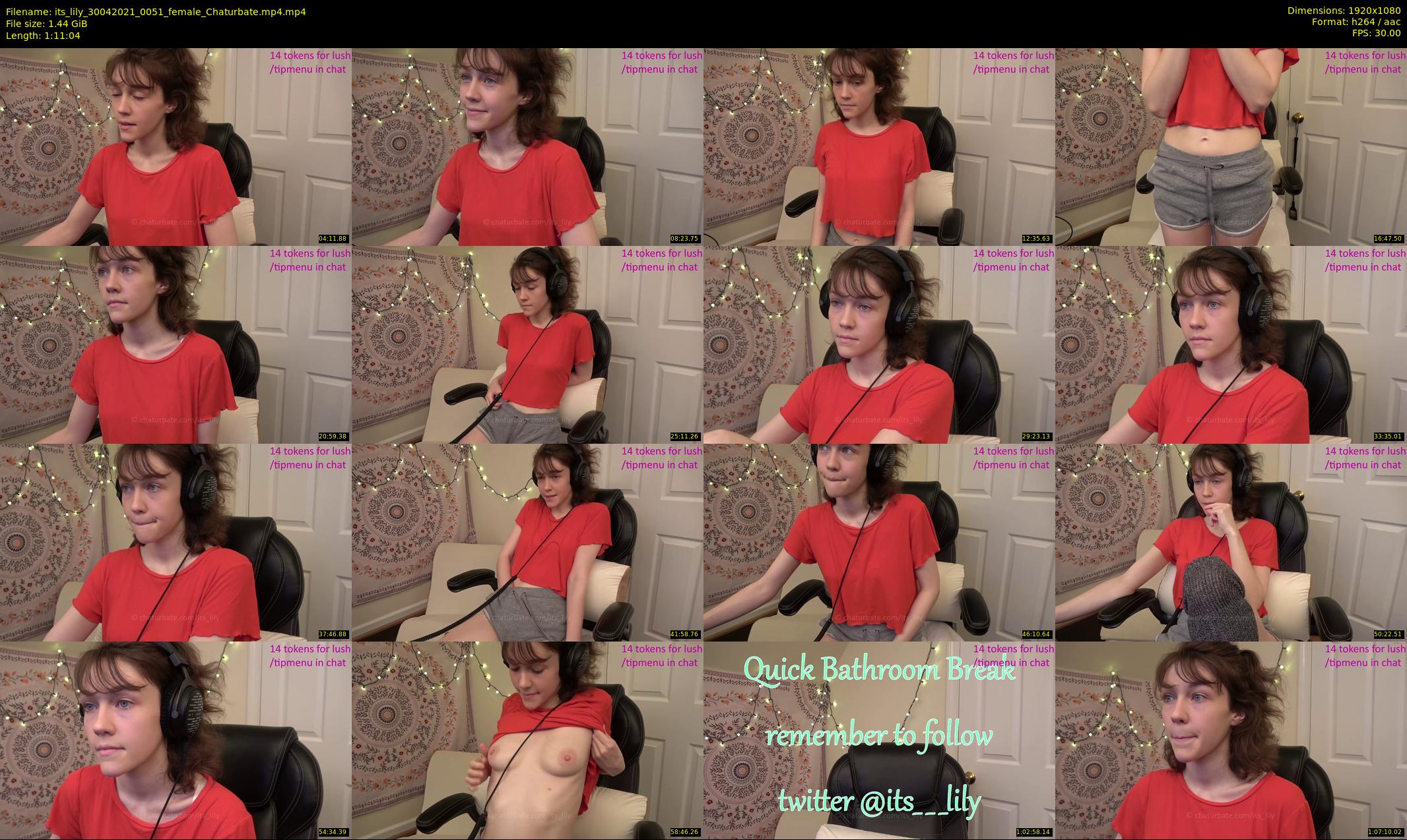 its_lily — 72 minute Chaturbate female cam show recording, 1080p, Apr 30, 2021