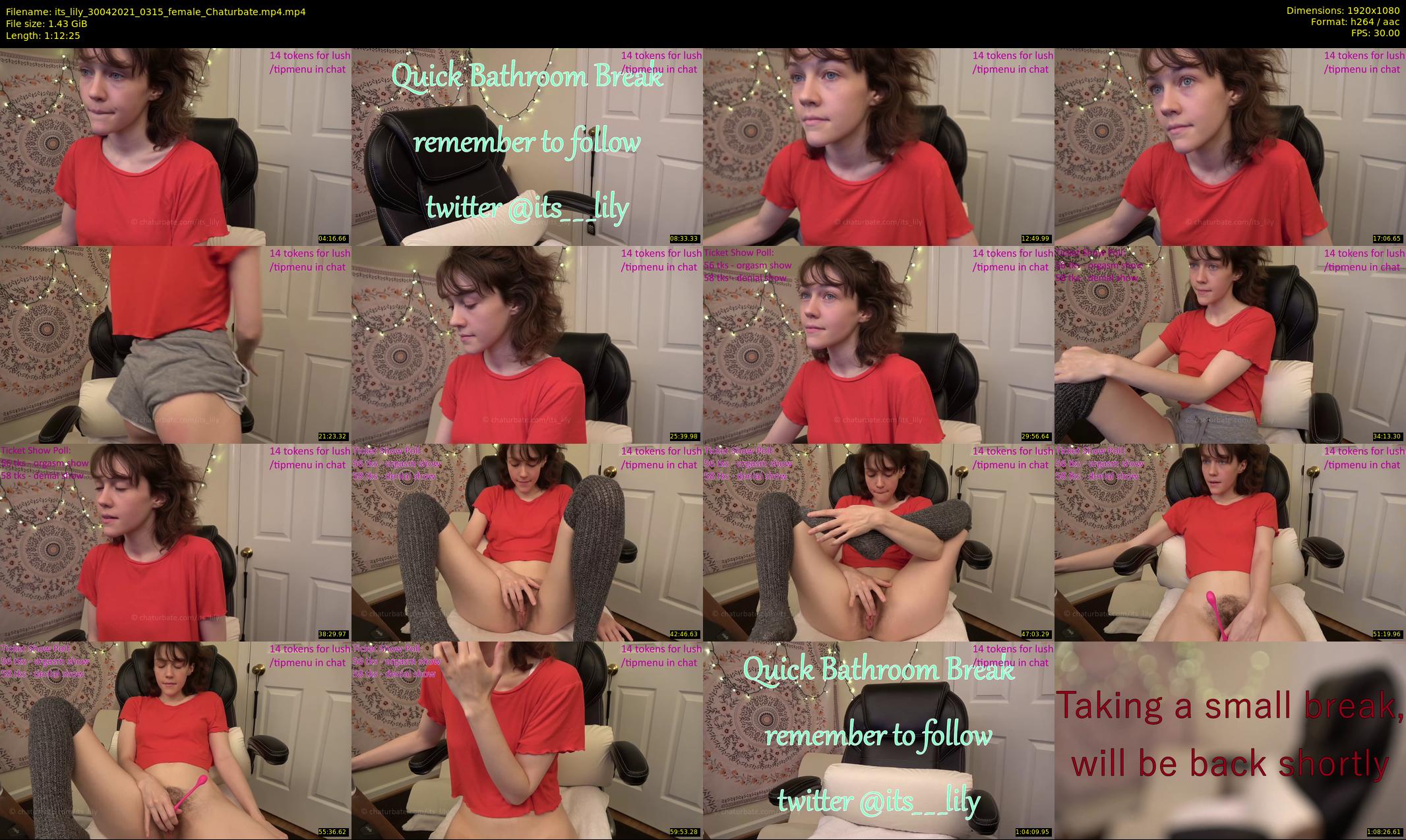 its_lily — 73 minute Chaturbate female cam show recording, 1080p, Apr 30, 2021