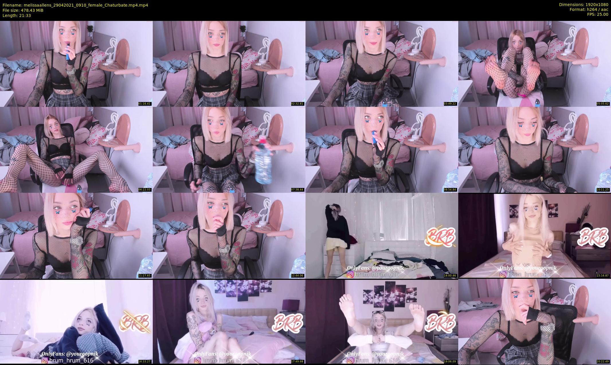 melissaallens — 22 minute Chaturbate female cam show recording, 1080p, Apr 29, 2021