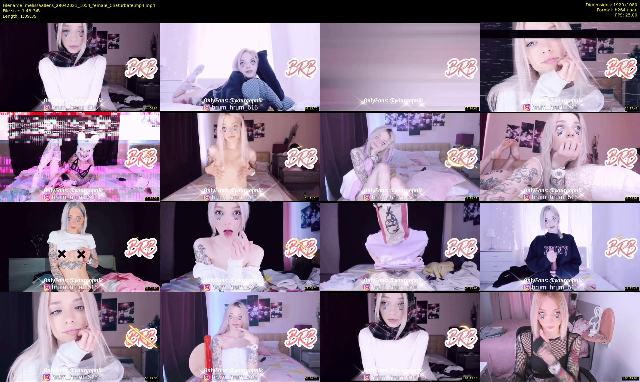 melissaallens — 70 minute Chaturbate female cam show recording, 1080p, Apr 29, 2021