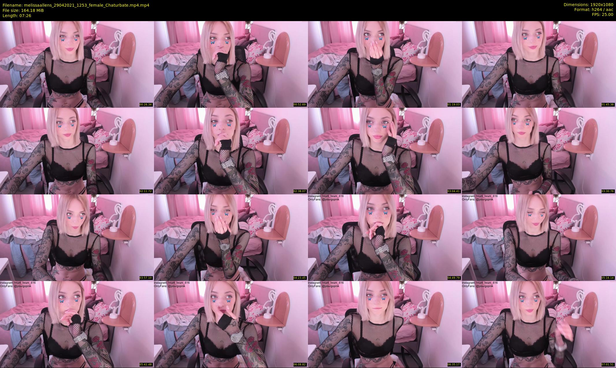 melissaallens — 8 minute Chaturbate female cam show recording, 1080p, Apr 29, 2021