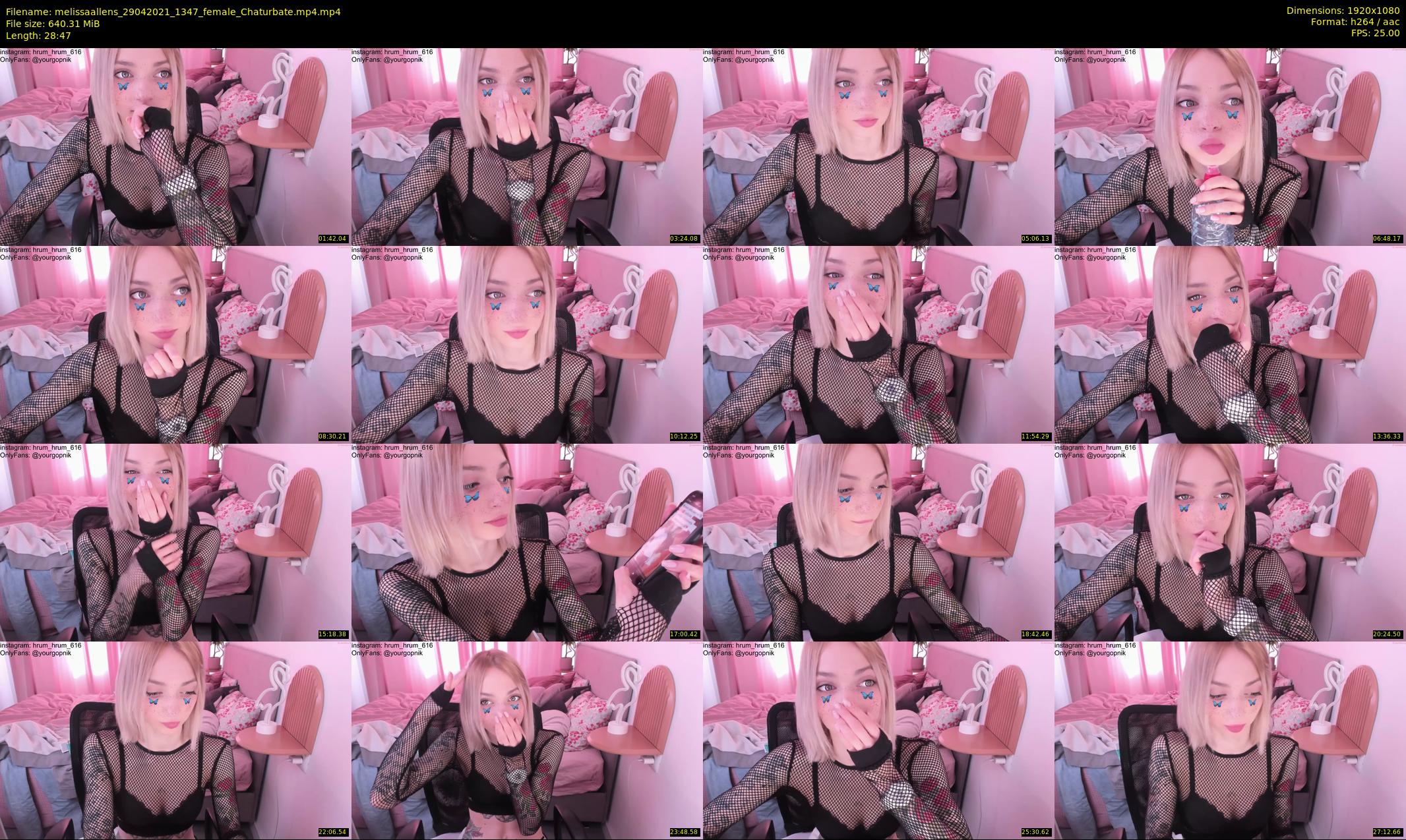 melissaallens — 29 minute Chaturbate female cam show recording, 1080p, Apr 29, 2021