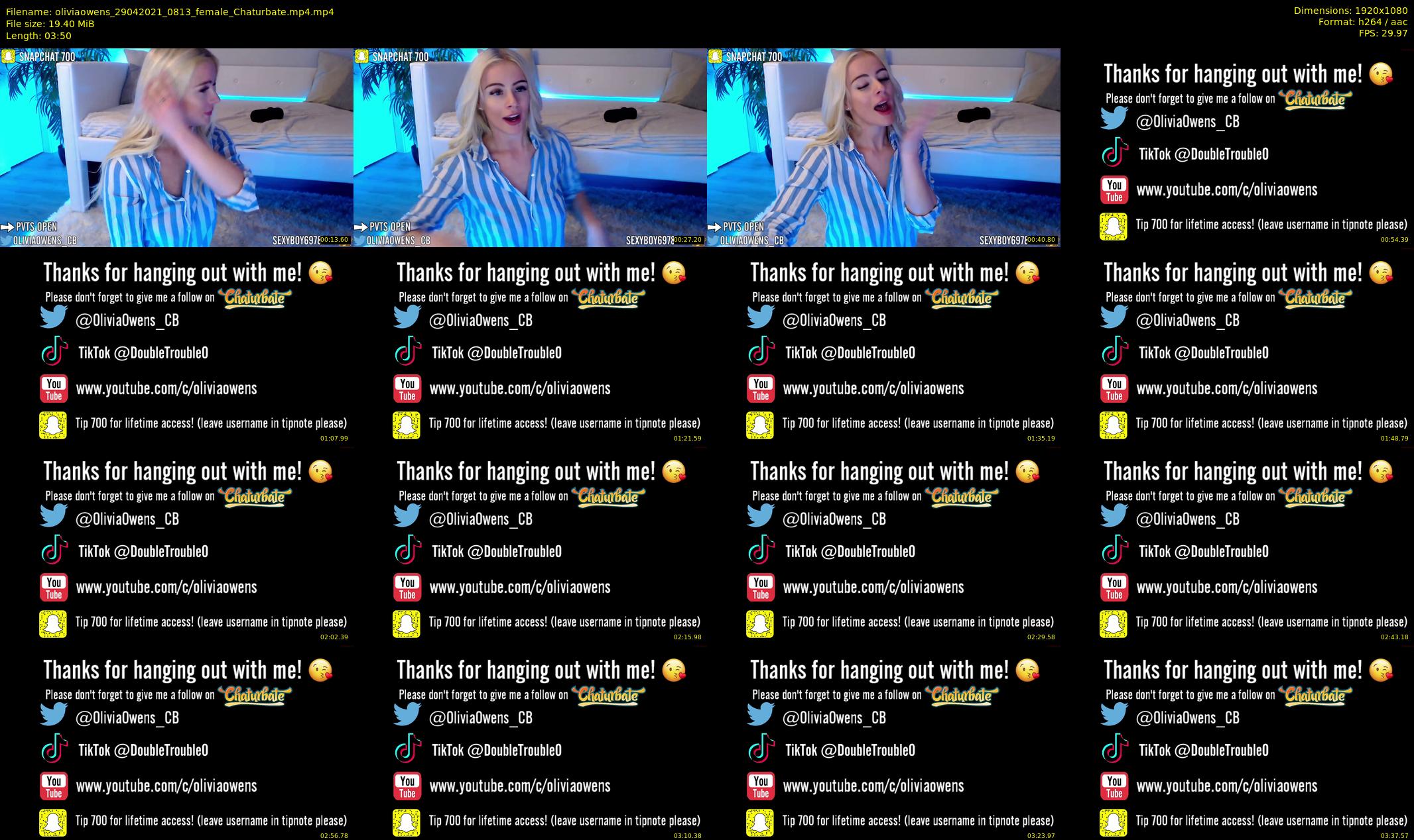oliviaowens — 4 minute Chaturbate female cam show recording, 1080p, Apr 29, 2021