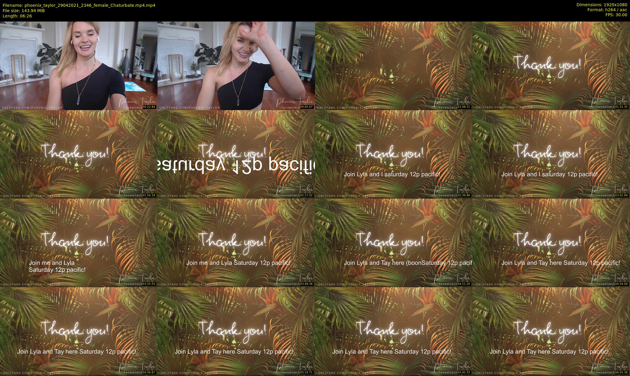 phoenix_taylor — 7 minute Chaturbate female cam show recording, 1080p, Apr 29, 2021