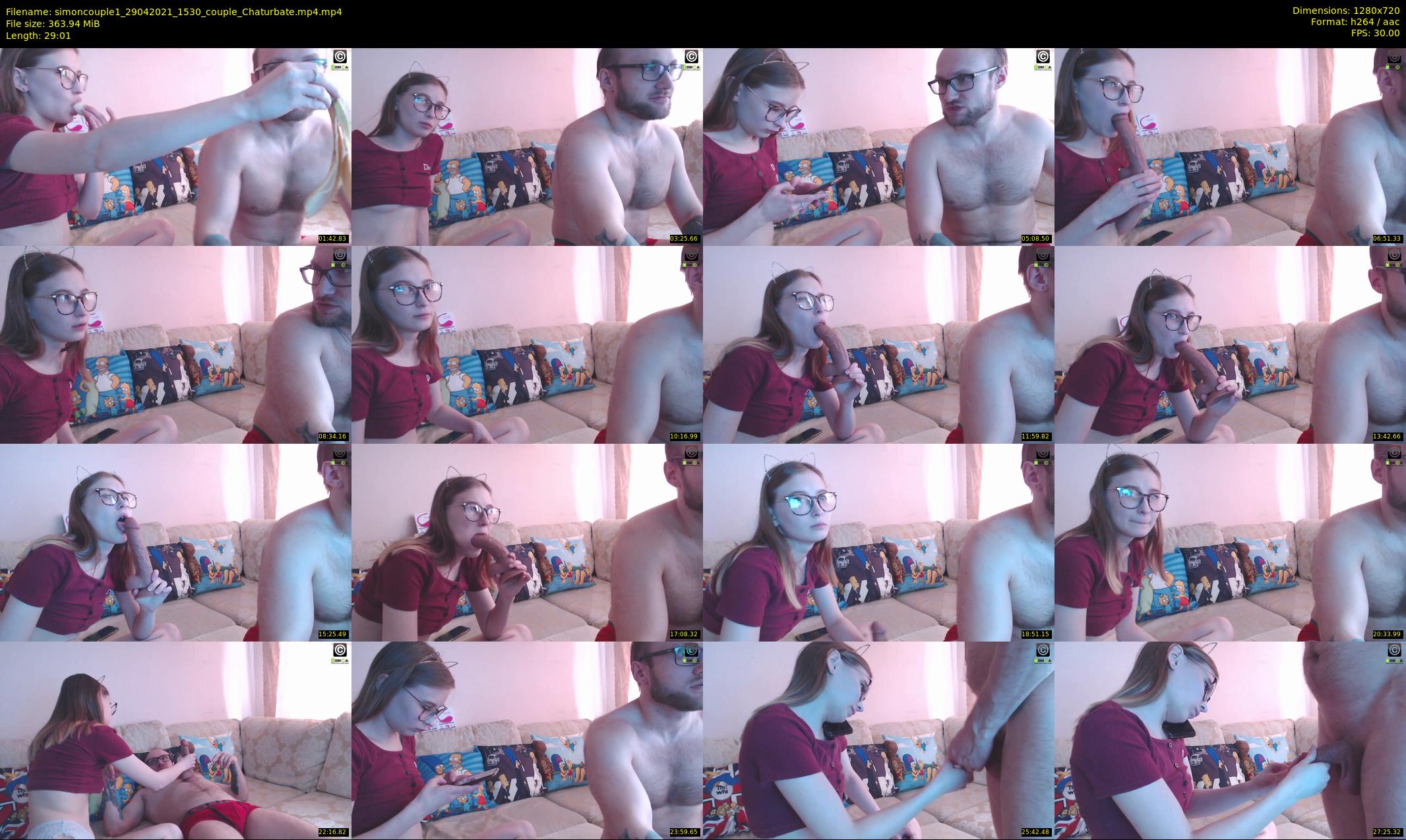 simoncouple1 — 30 minute Chaturbate couple cam show recording, 720p, Apr 29, 2021