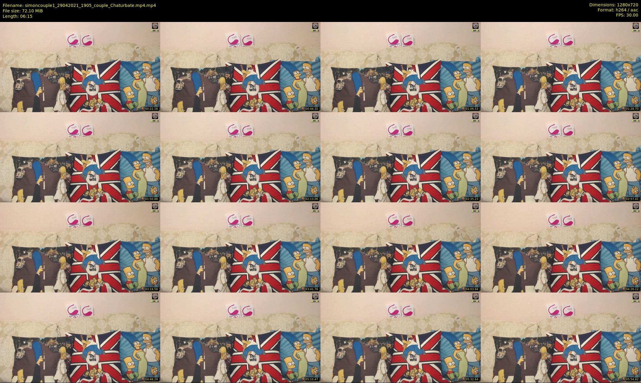 simoncouple1 — 7 minute Chaturbate couple cam show recording, 720p, Apr 29, 2021