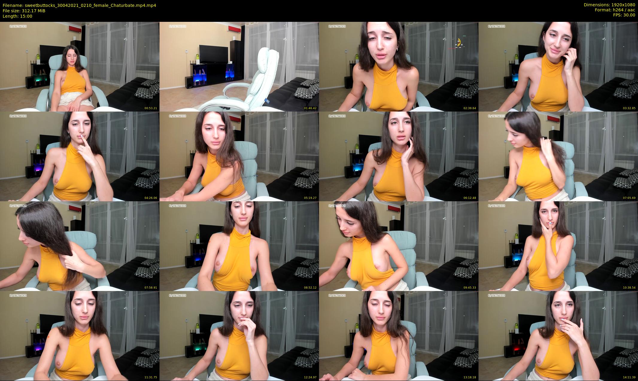 sweetbuttocks — 15 minute Chaturbate female cam show recording, 1080p, Apr 30, 2021