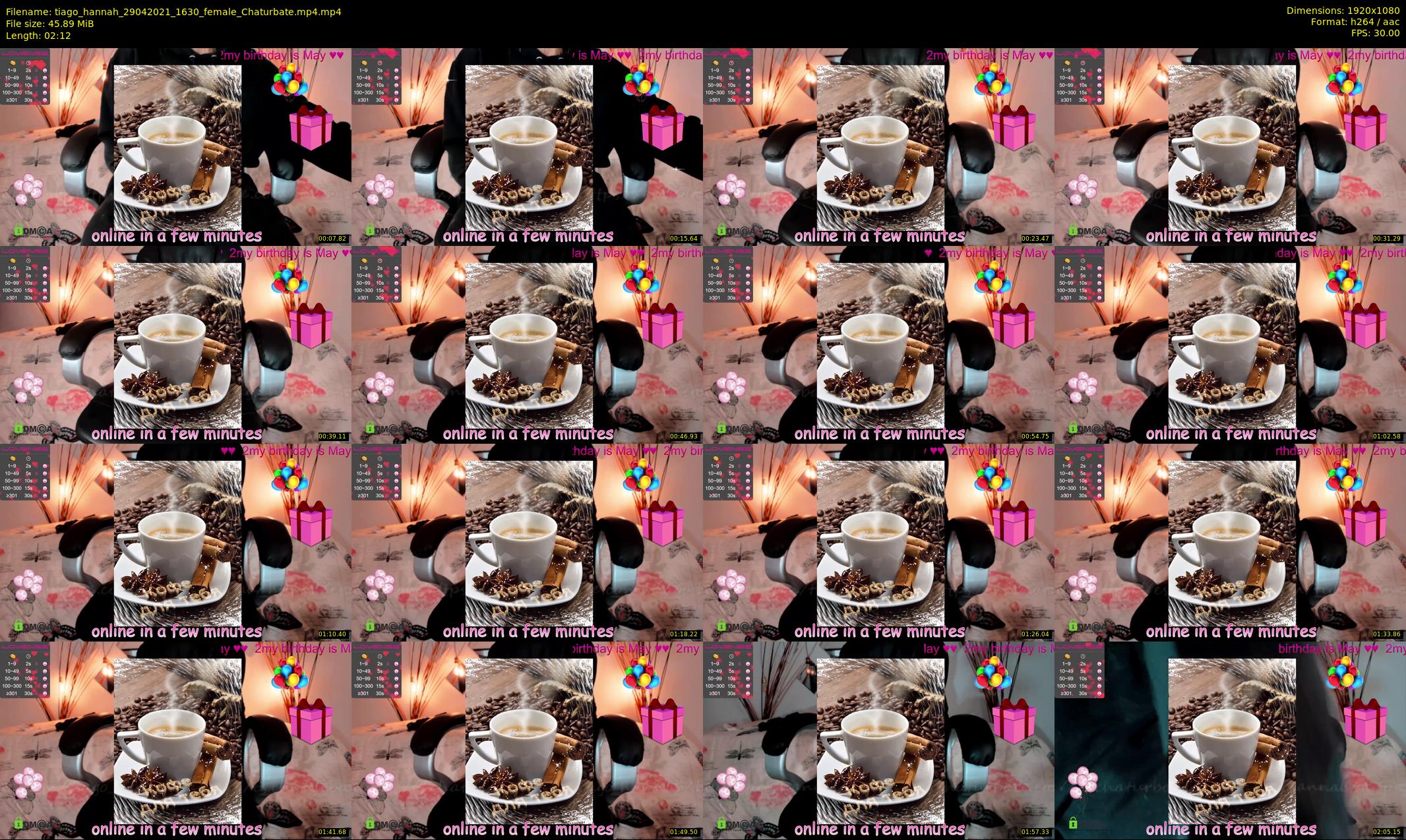 tiago_hannah — 3 minute Chaturbate couple cam show recording, 1080p, Apr 29, 2021