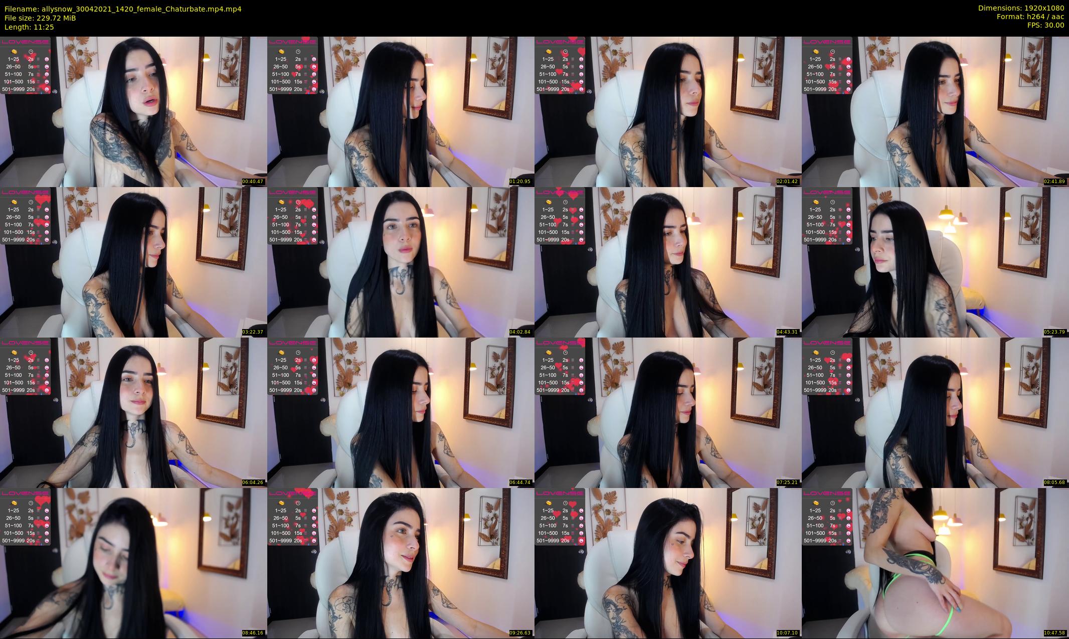allysnow — 12 minute Chaturbate female cam show recording, 1080p, Apr 30, 2021