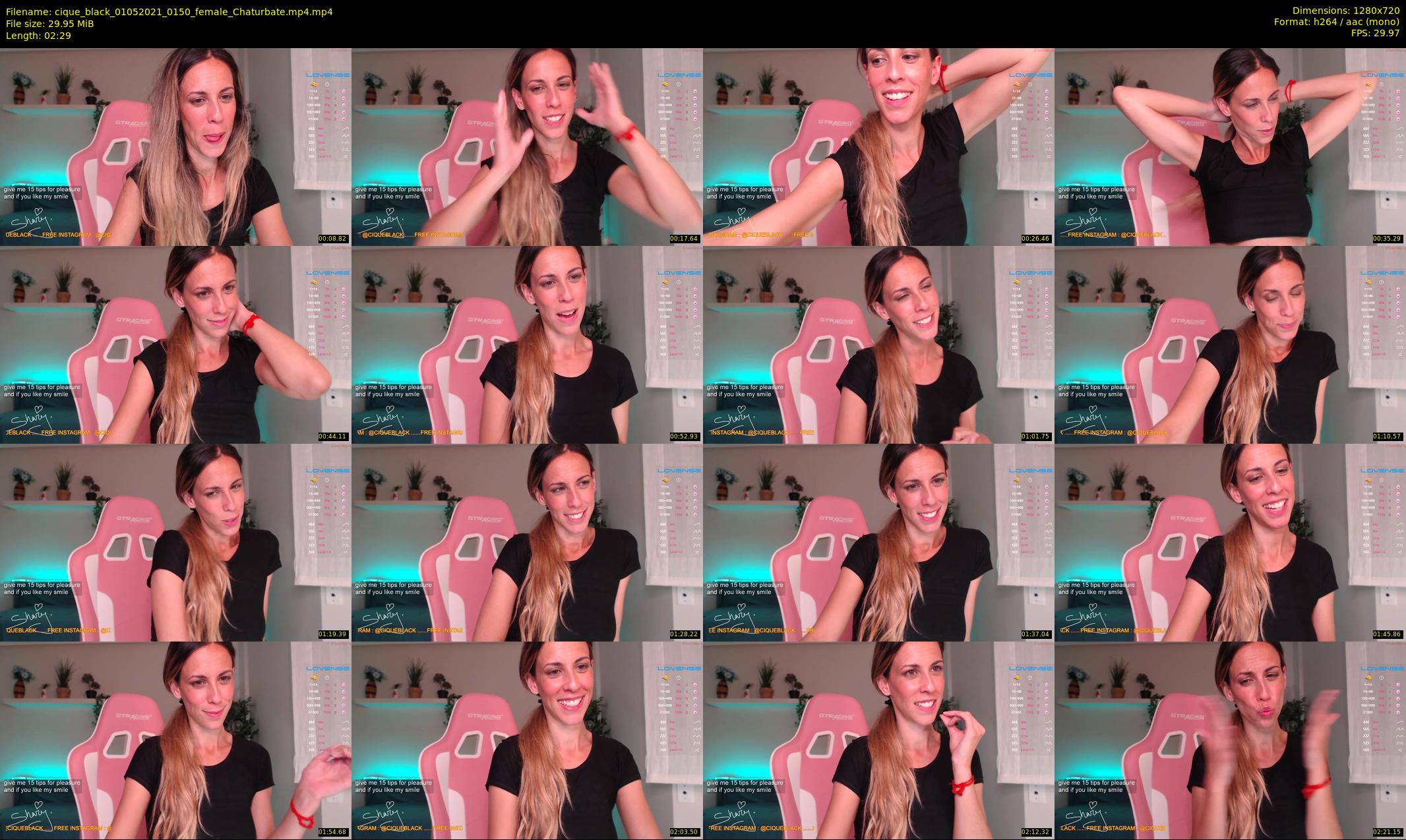 cique_black — 3 minute Chaturbate female cam show recording, 720p, May 1, 2021