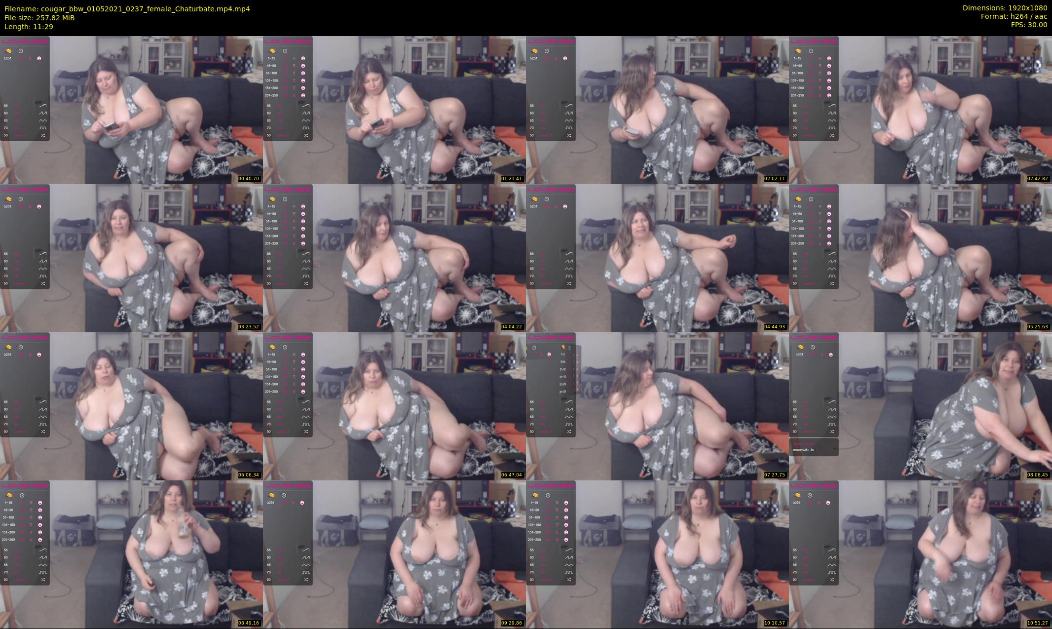 cougar_bbw — 12 minute Chaturbate female cam show recording, 1080p, May 1, 2021