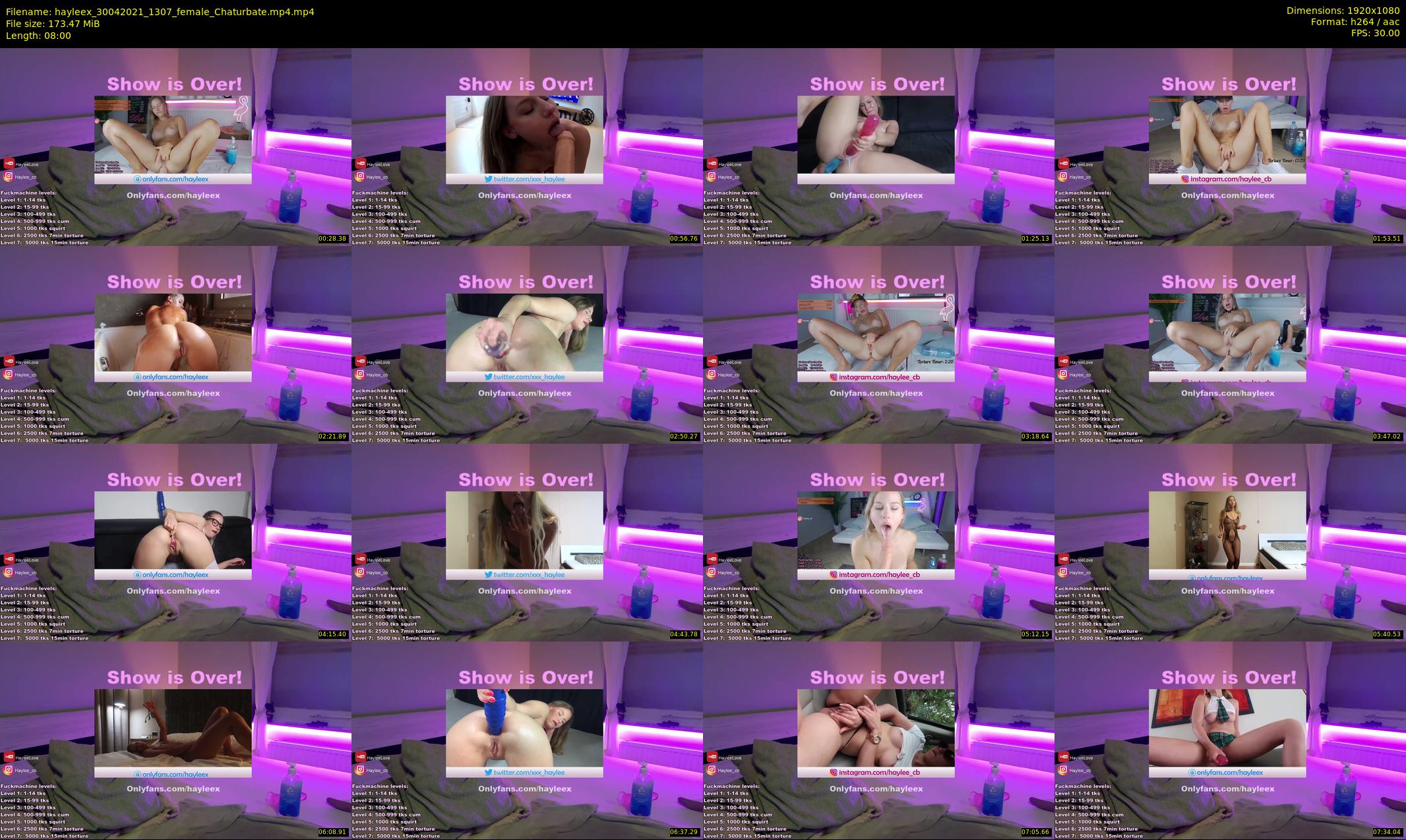 hayleex — 8 minute Chaturbate female cam show recording, 1080p, Apr 30, 2021