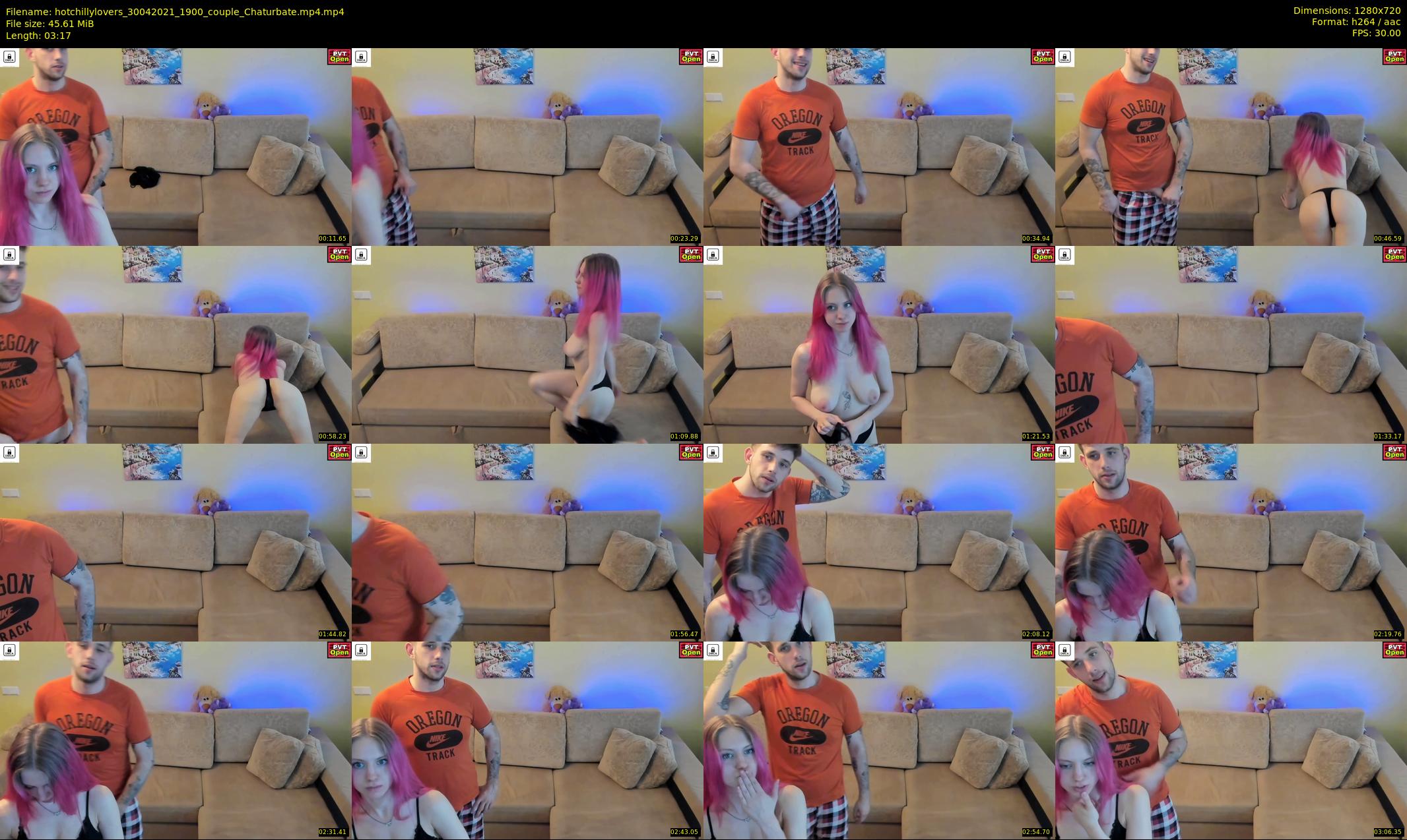 hotchillylovers — 4 minute Chaturbate couple cam show recording, 720p, Apr 30, 2021