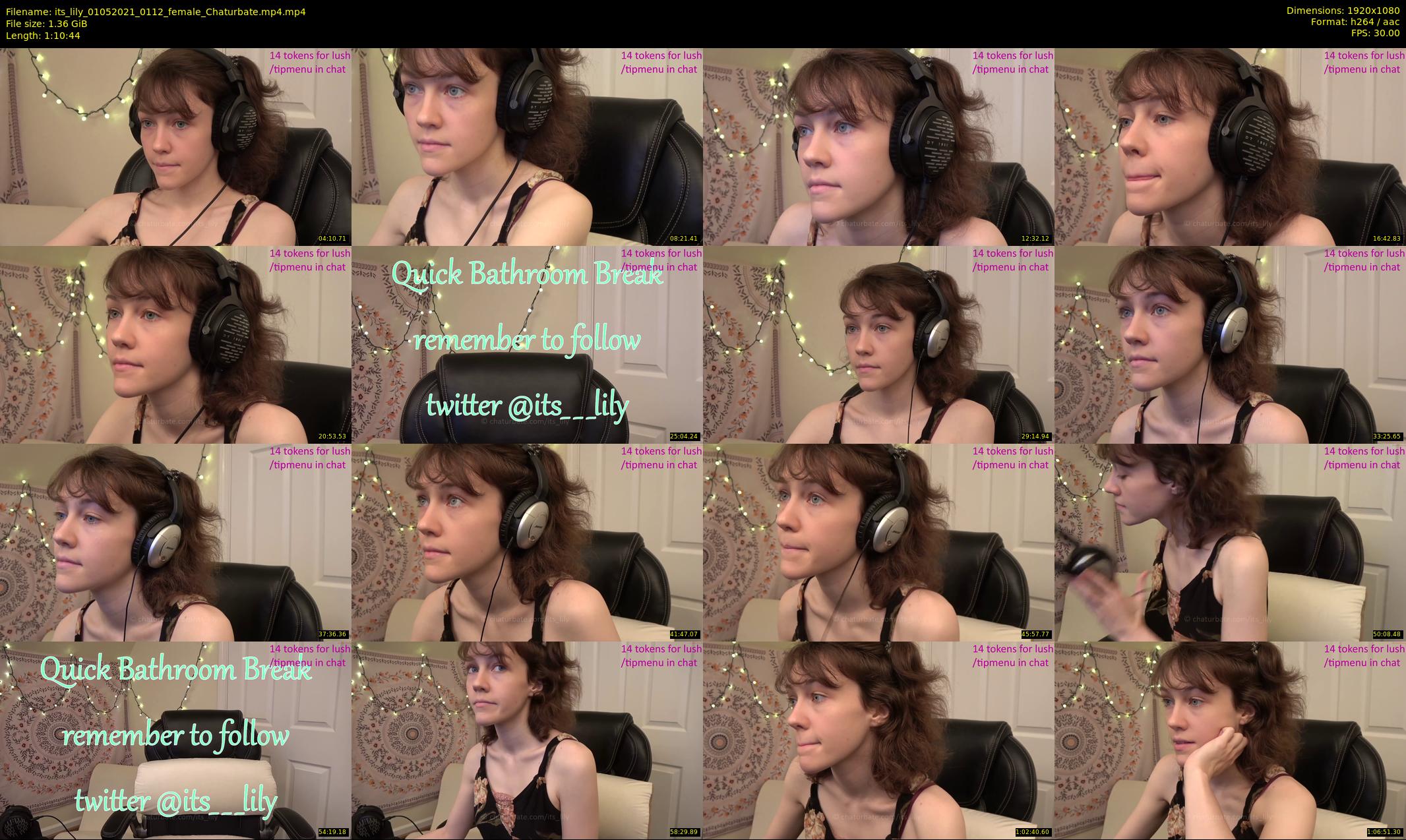 its_lily — 71 minute Chaturbate female cam show recording, 1080p, May 1, 2021