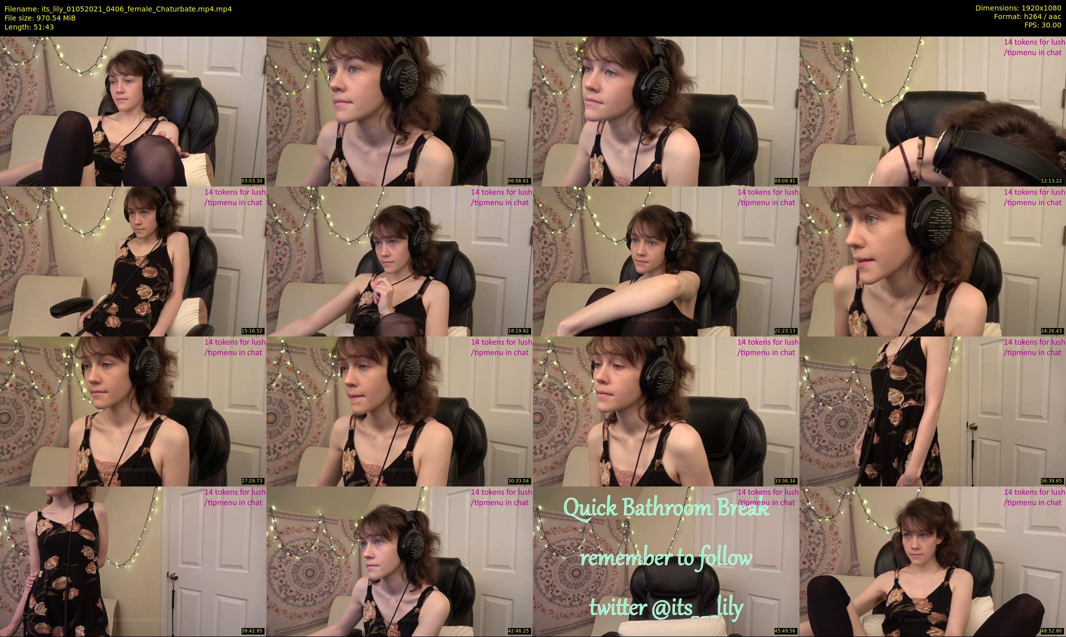 its_lily — 52 minute Chaturbate female cam show recording, 1080p, May 1, 2021