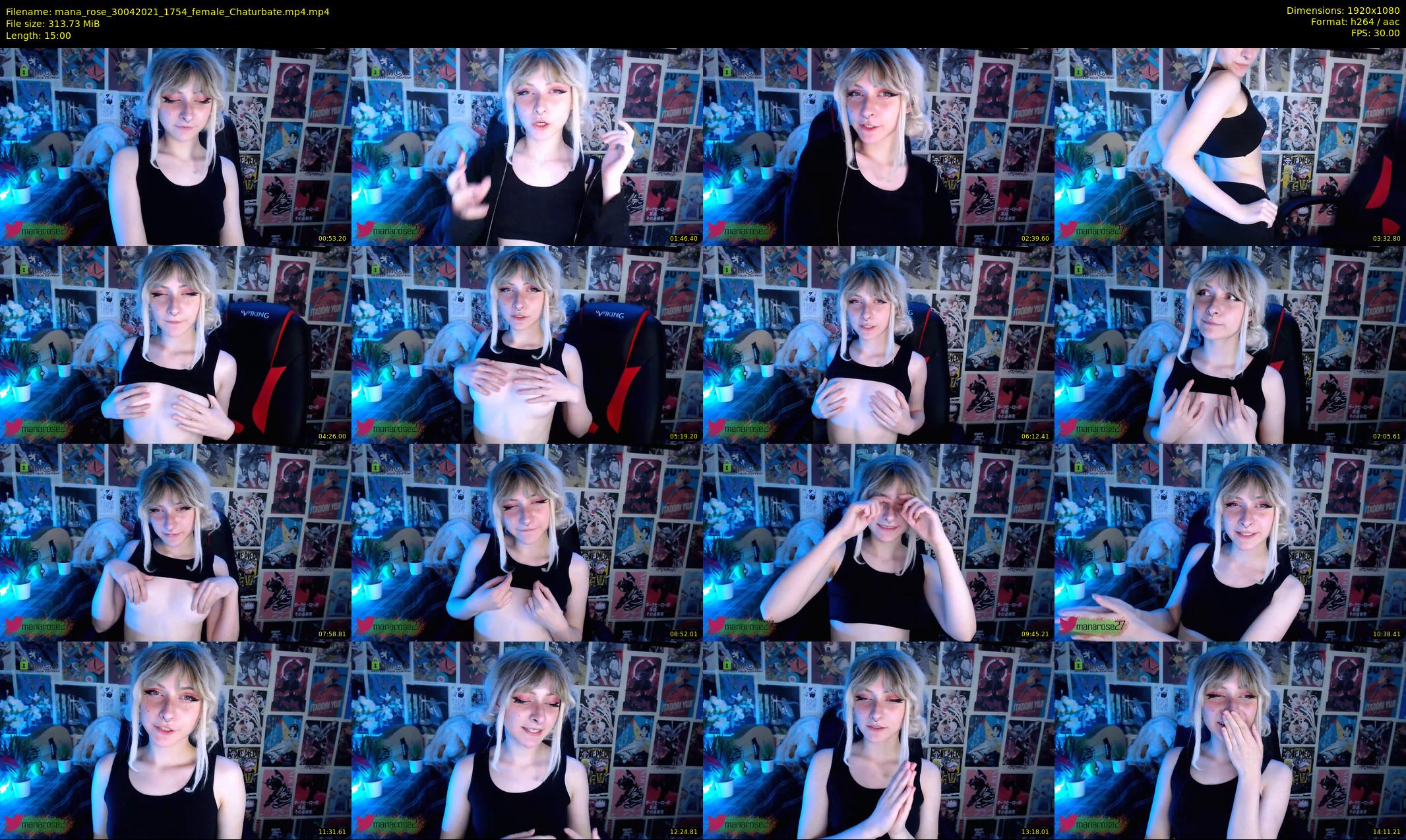 mana_rose — 15 minute Chaturbate female cam show recording, 1080p, Apr 30, 2021