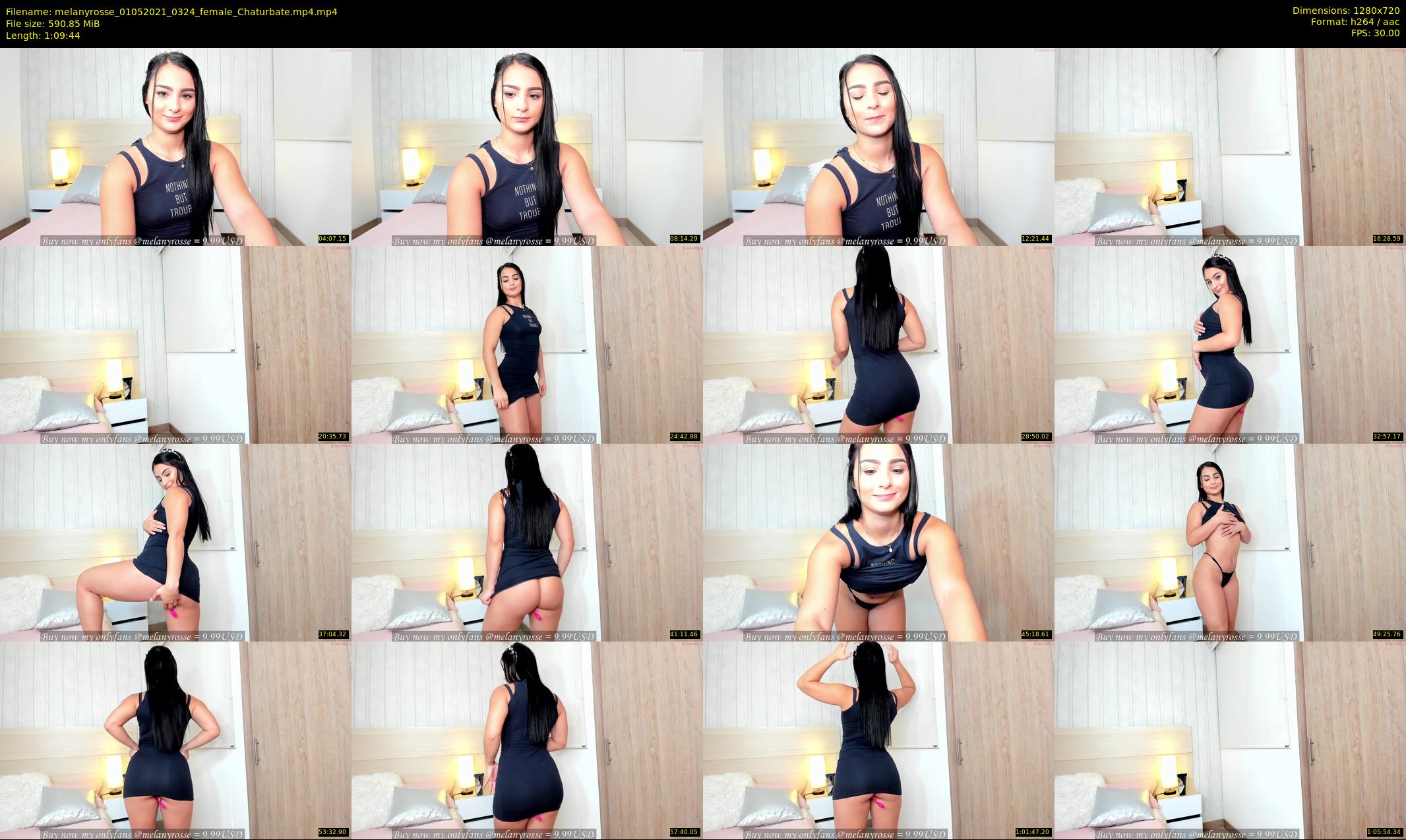 melanyrosse — 70 minute Chaturbate female cam show recording, 720p, May 1, 2021