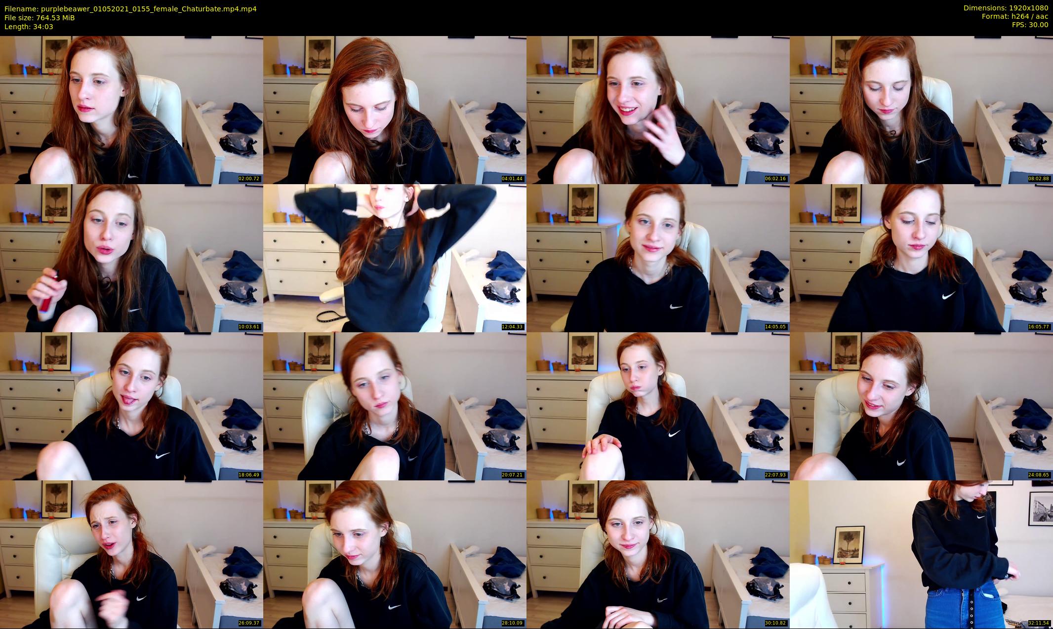 purplebeawer — 35 minute Chaturbate female cam show recording, 1080p, May 1, 2021