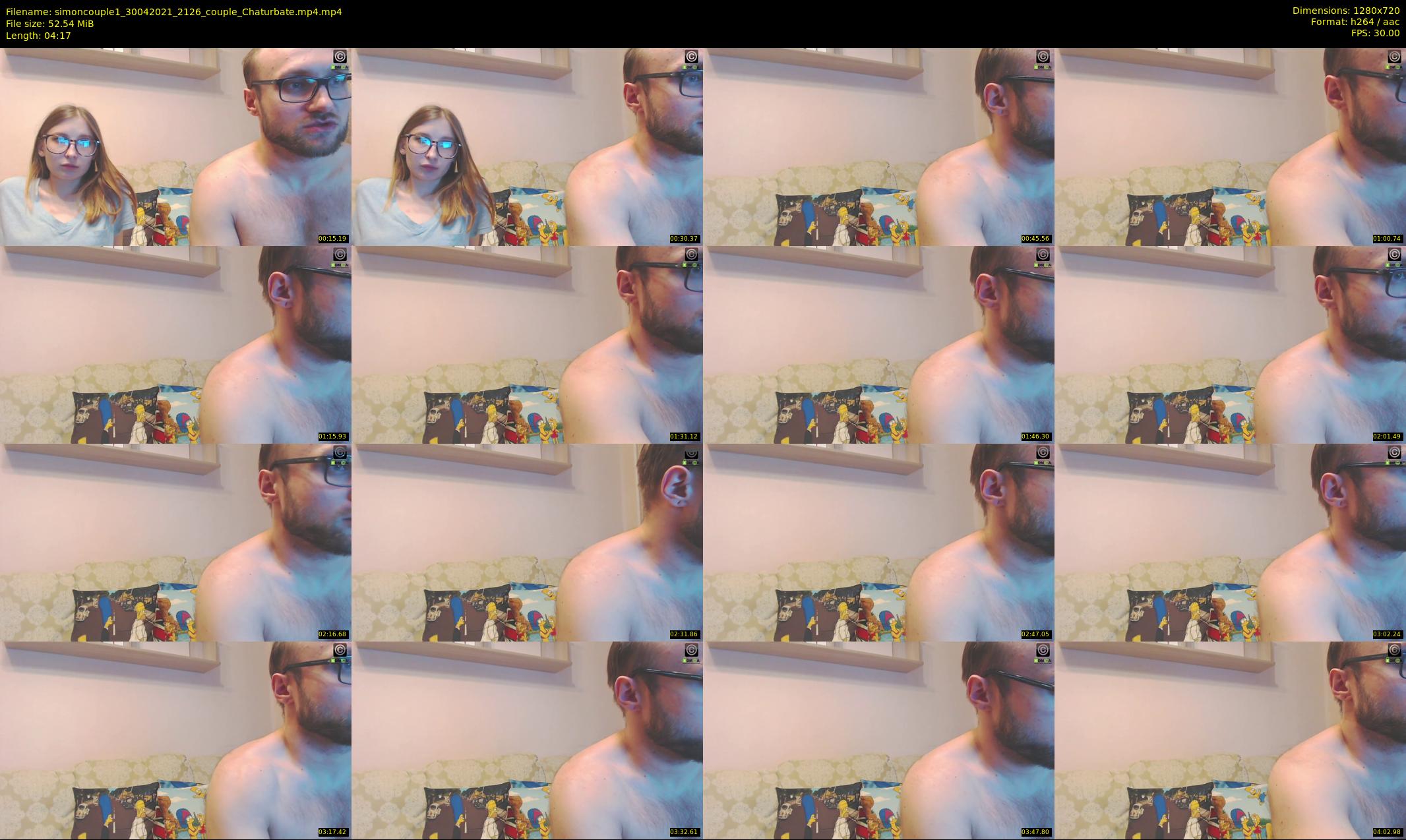 simoncouple1 — 5 minute Chaturbate couple cam show recording, 720p, Apr 30, 2021