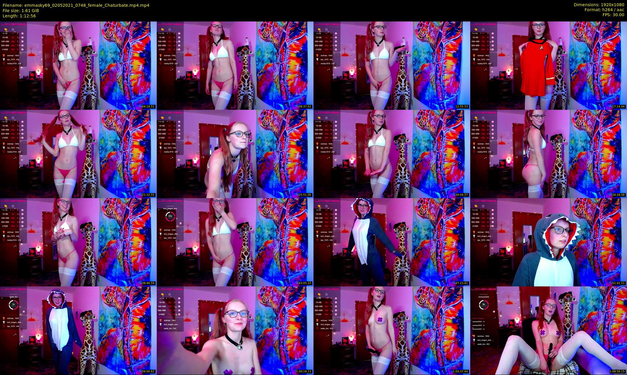 emmasky69 — 73 minute Chaturbate female cam show recording, 1080p, May 2, 2021