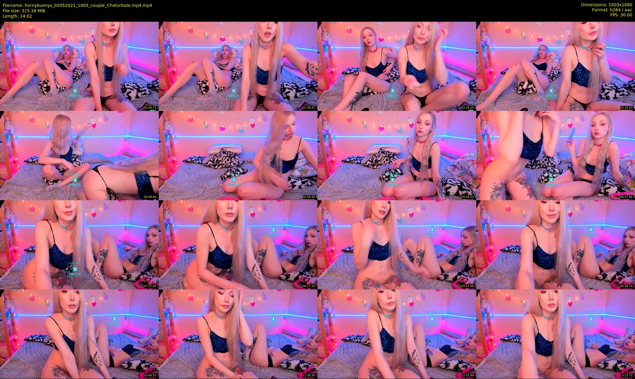 hornybunnys — 15 minute Chaturbate couple cam show recording, 1080p, May 2, 2021