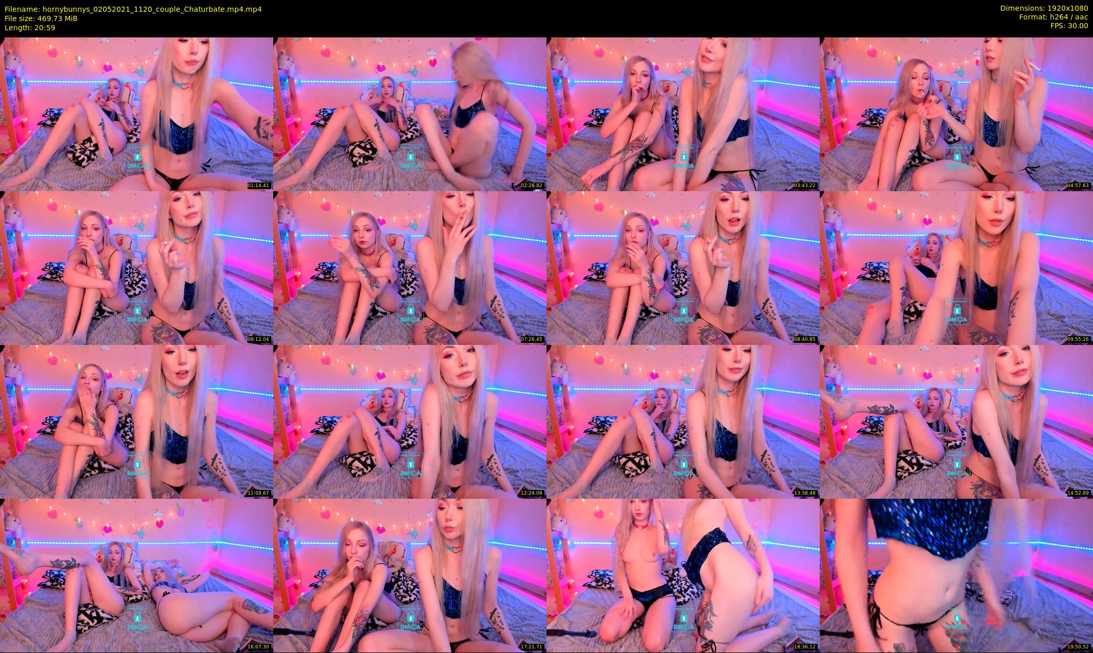 hornybunnys — 21 minute Chaturbate couple cam show recording, 1080p, May 2, 2021