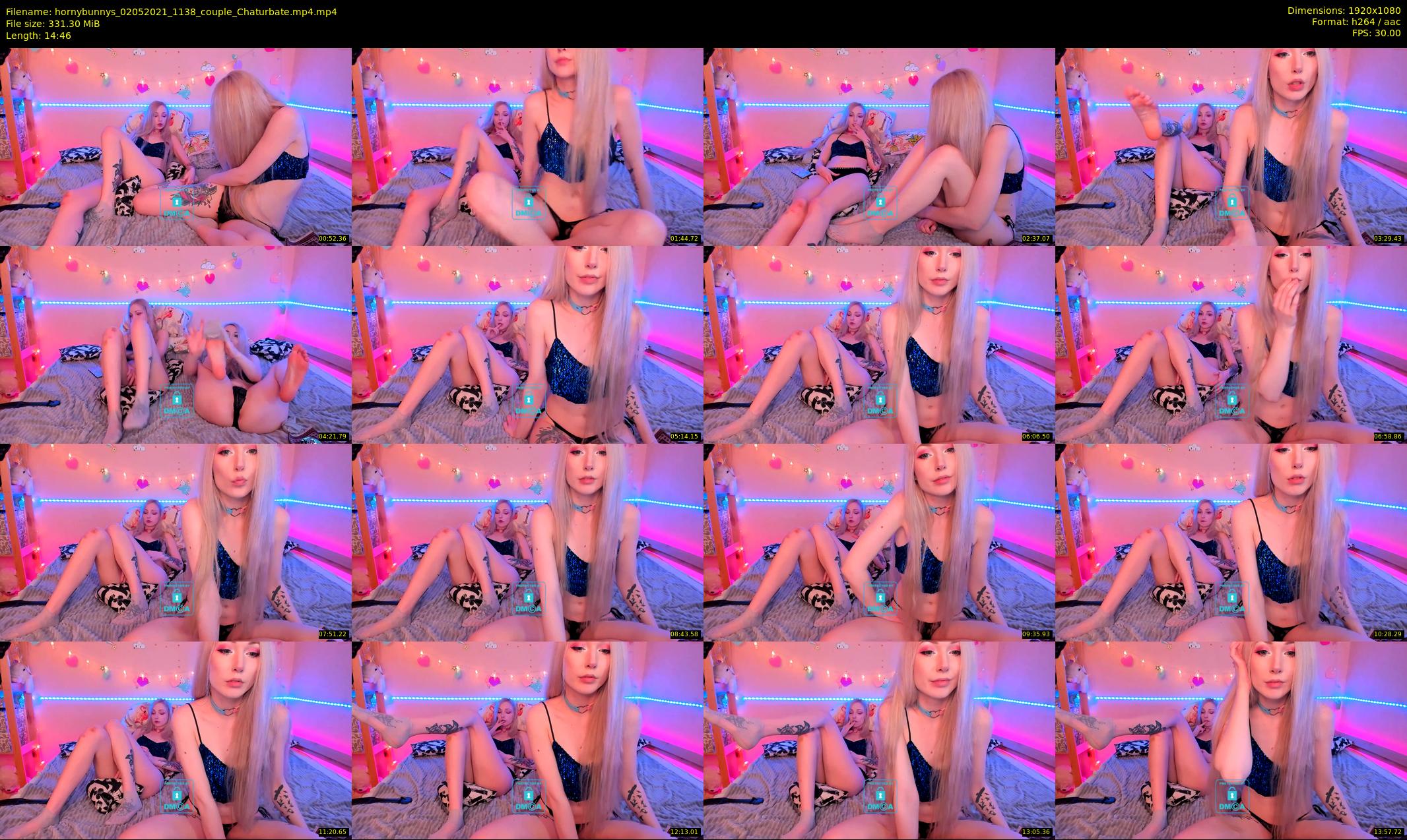 hornybunnys — 15 minute Chaturbate couple cam show recording, 1080p, May 2, 2021