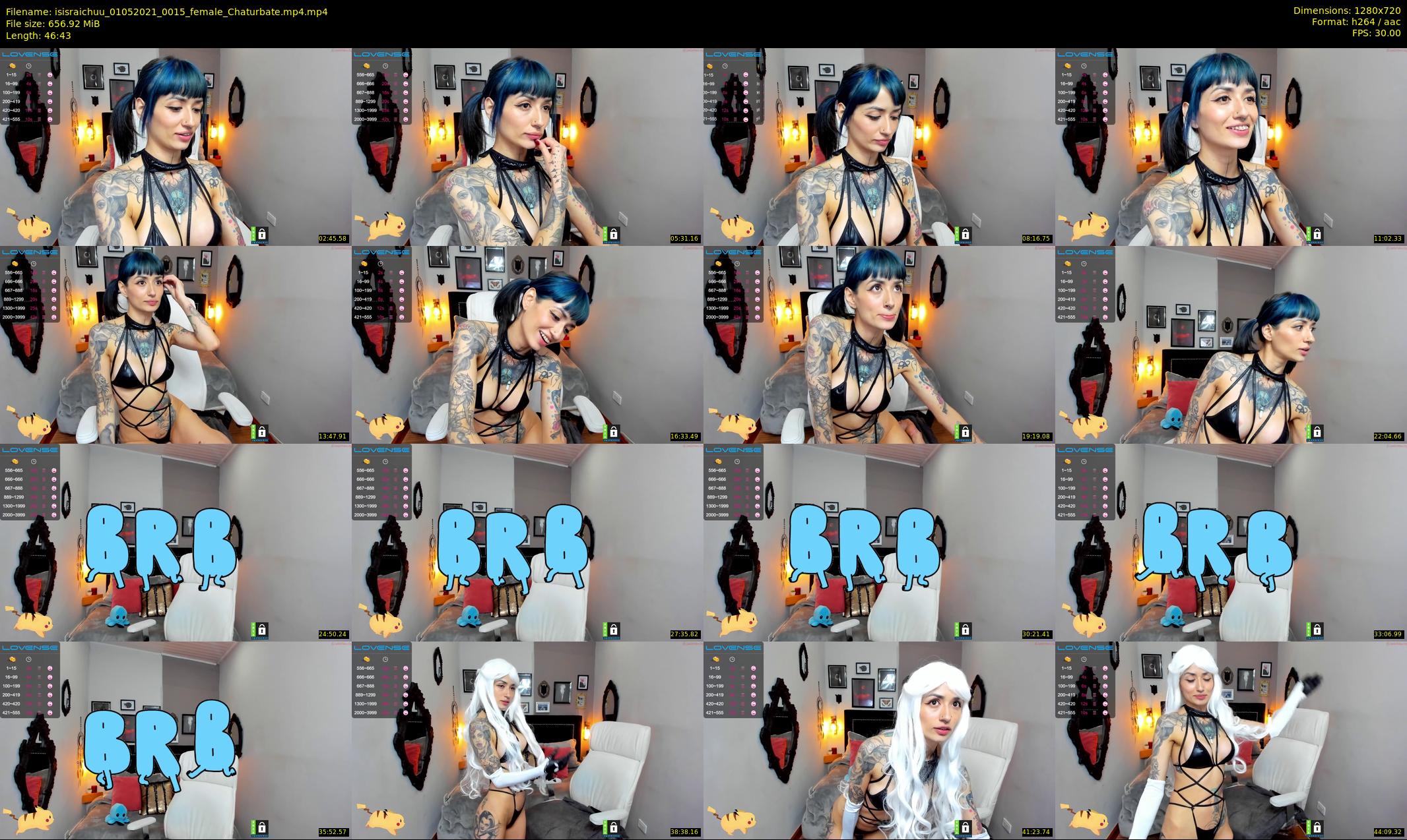 isisraichuu — 47 minute Chaturbate female cam show recording, 720p, May 1, 2021