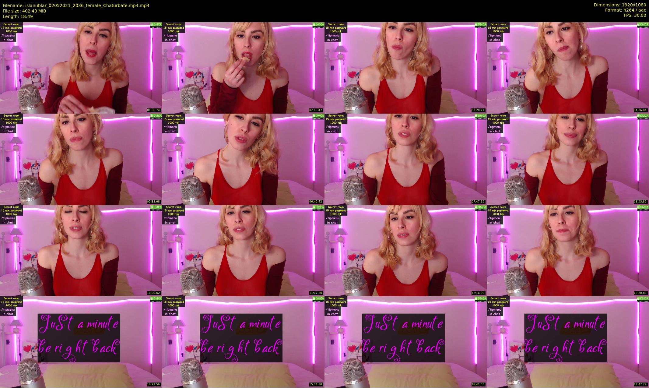 islanublar — 19 minute Chaturbate female cam show recording, 1080p, May 2, 2021