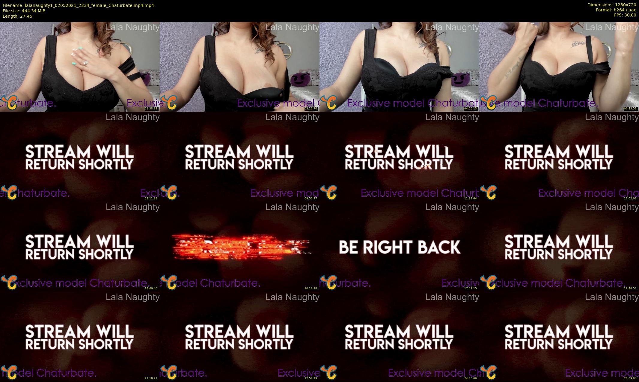 lalanaughty1 — 28 minute Chaturbate female cam show recording, 720p, May 2, 2021
