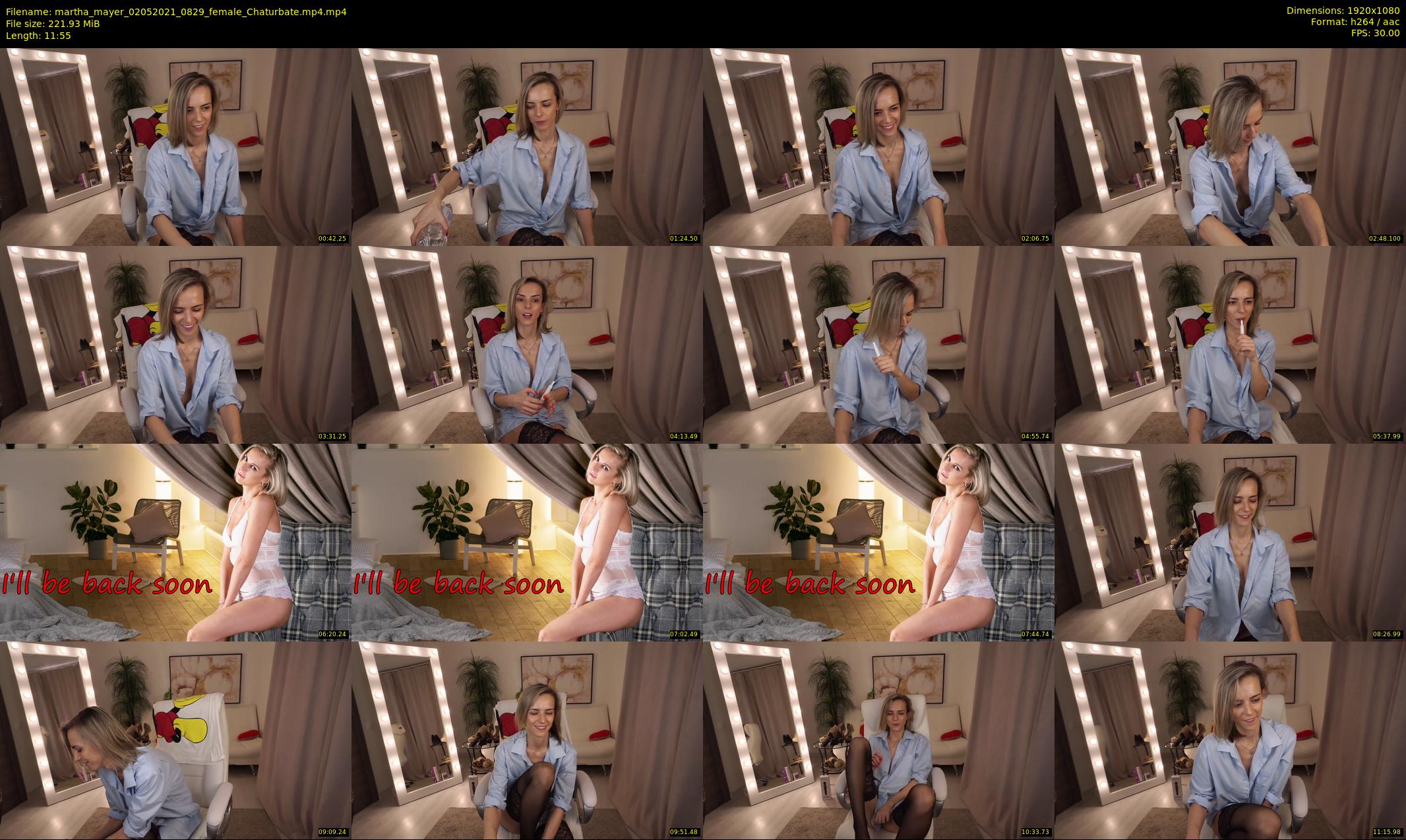 martha_mayer — 12 minute Chaturbate female cam show recording, 1080p, May 2, 2021