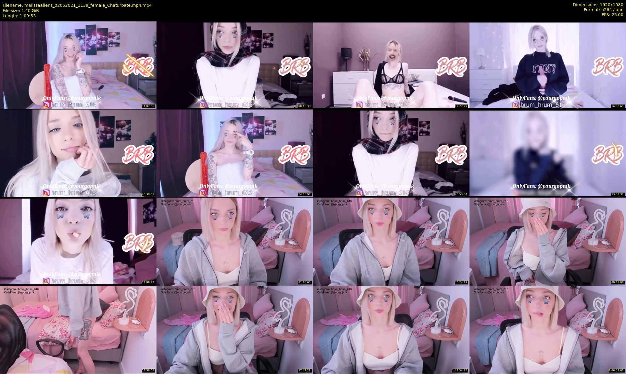 melissaallens — 70 minute Chaturbate female cam show recording, 1080p, May 2, 2021