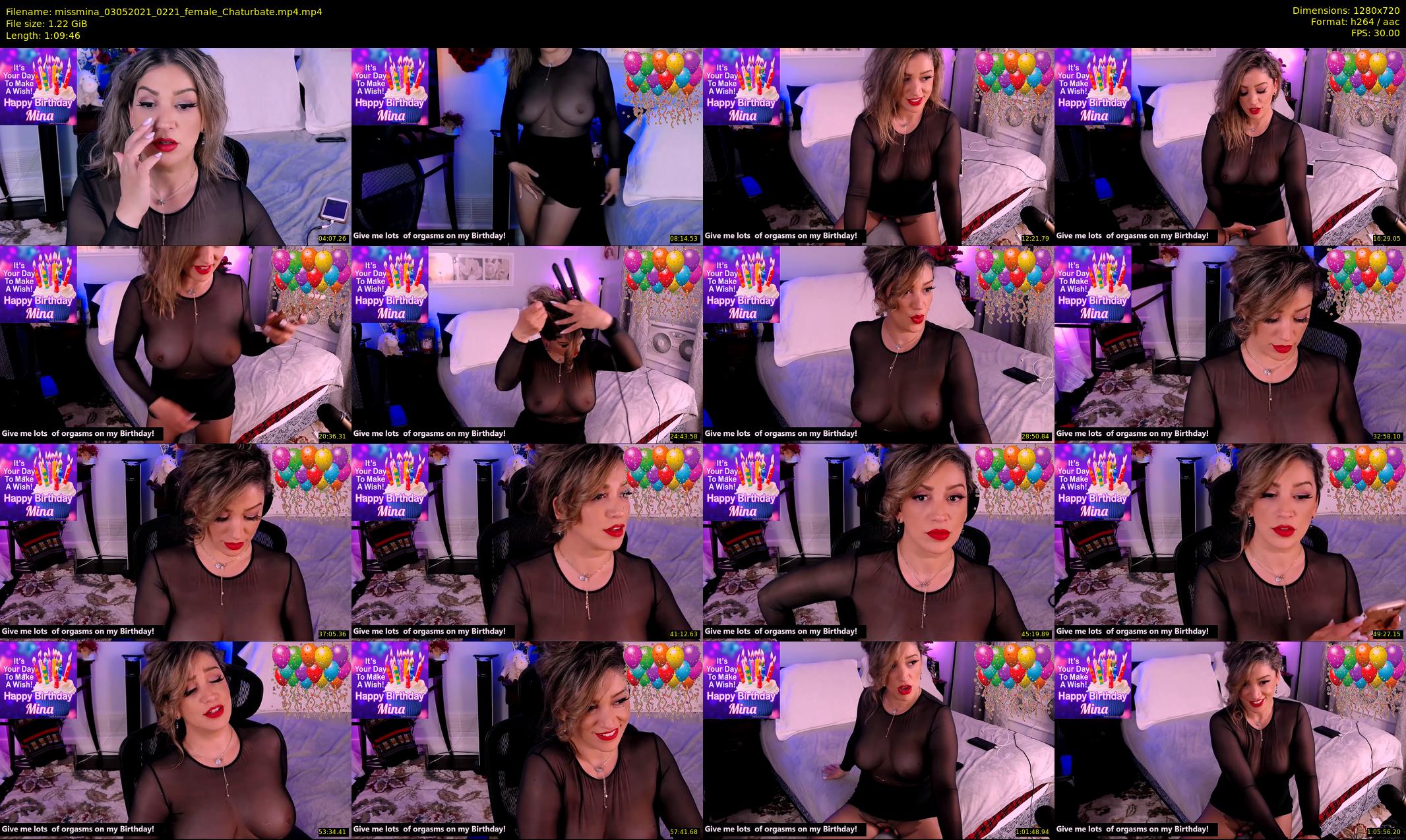 missmina — 70 minute Chaturbate female cam show recording, 720p, May 3, 2021