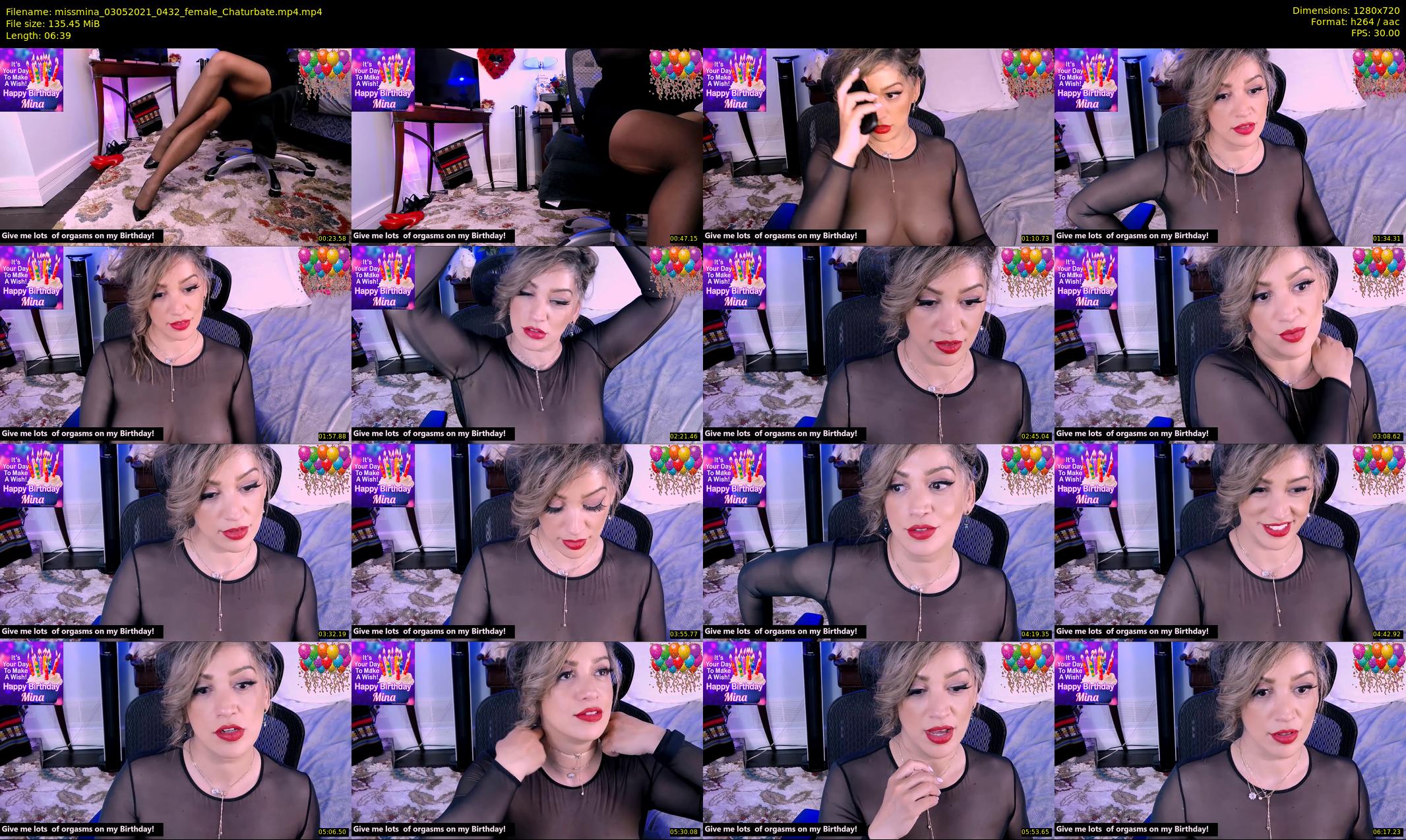missmina — 7 minute Chaturbate female cam show recording, 720p, May 3, 2021