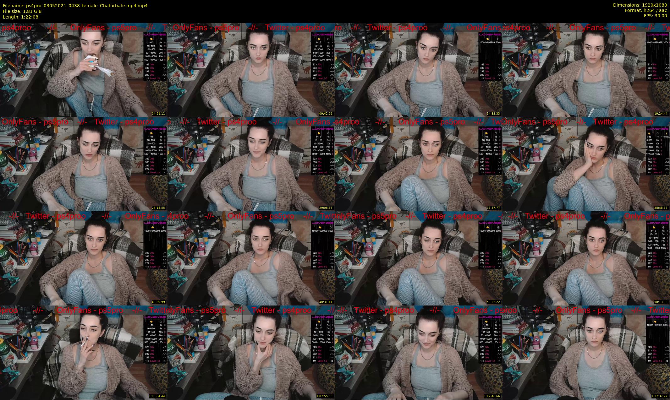 ps4pro — 83 minute Chaturbate female cam show recording, 1080p, May 3, 2021