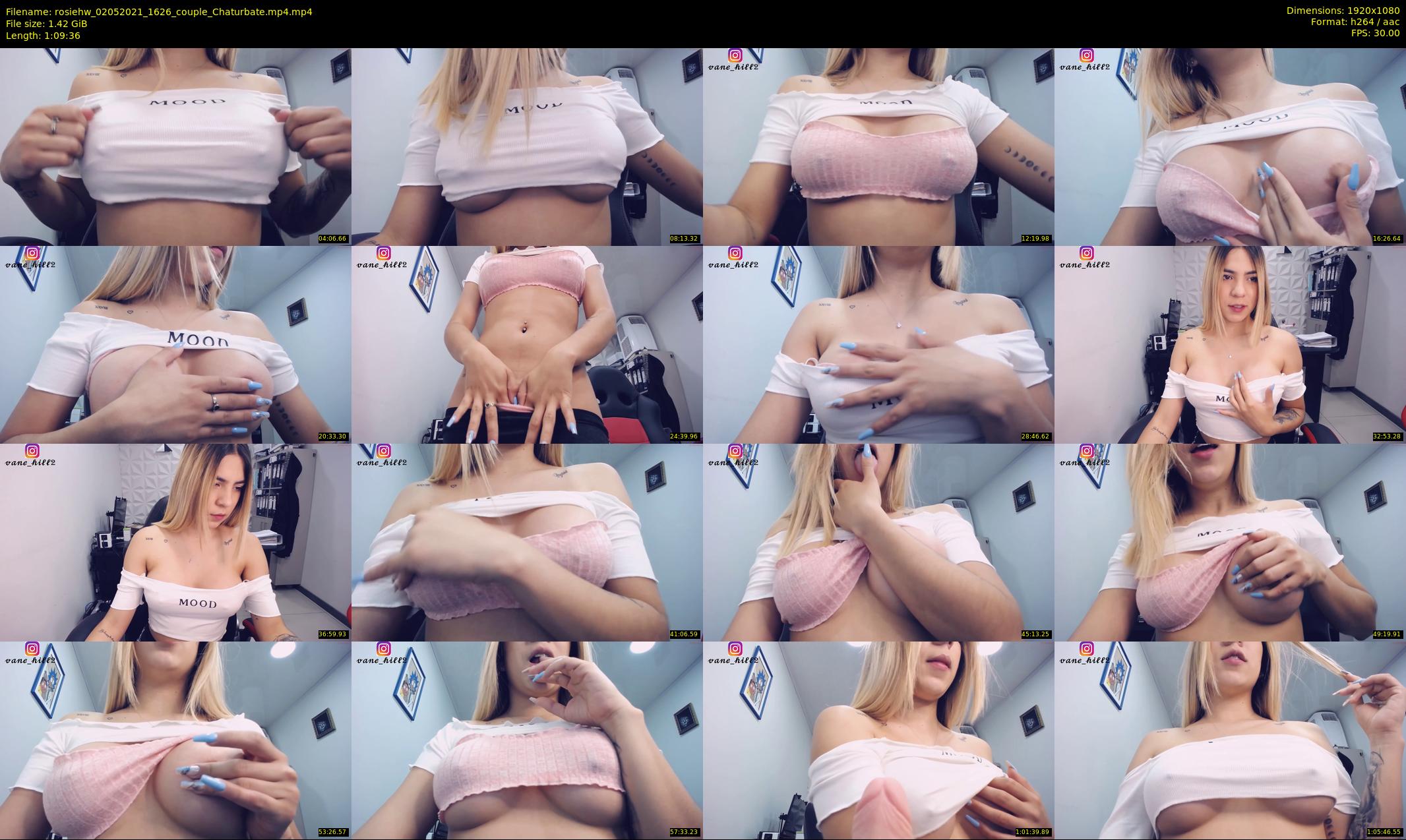 rosiehw — 70 minute Chaturbate couple cam show recording, 1080p, May 2, 2021