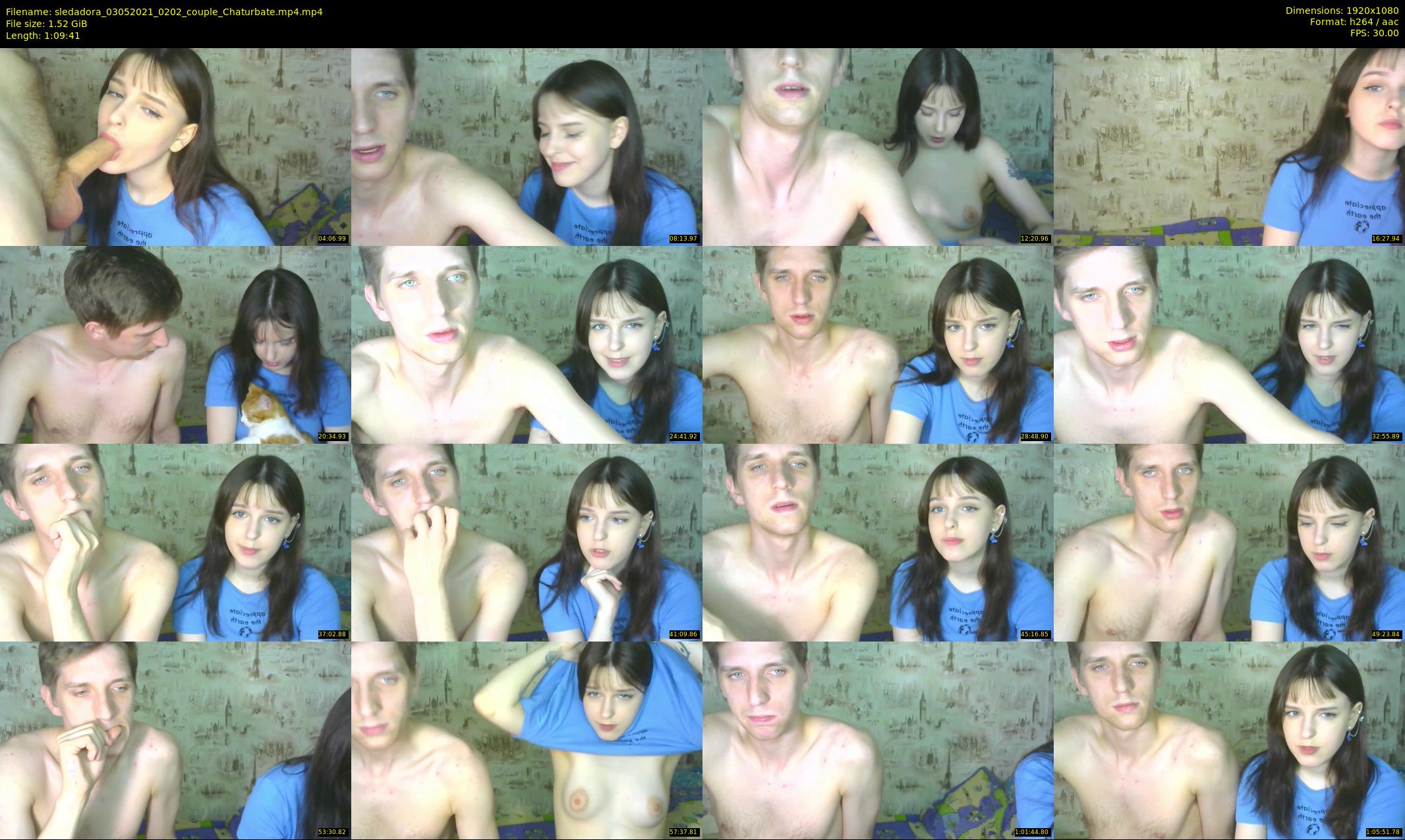 sledadora — 70 minute Chaturbate couple cam show recording, 1080p, May 3, 2021