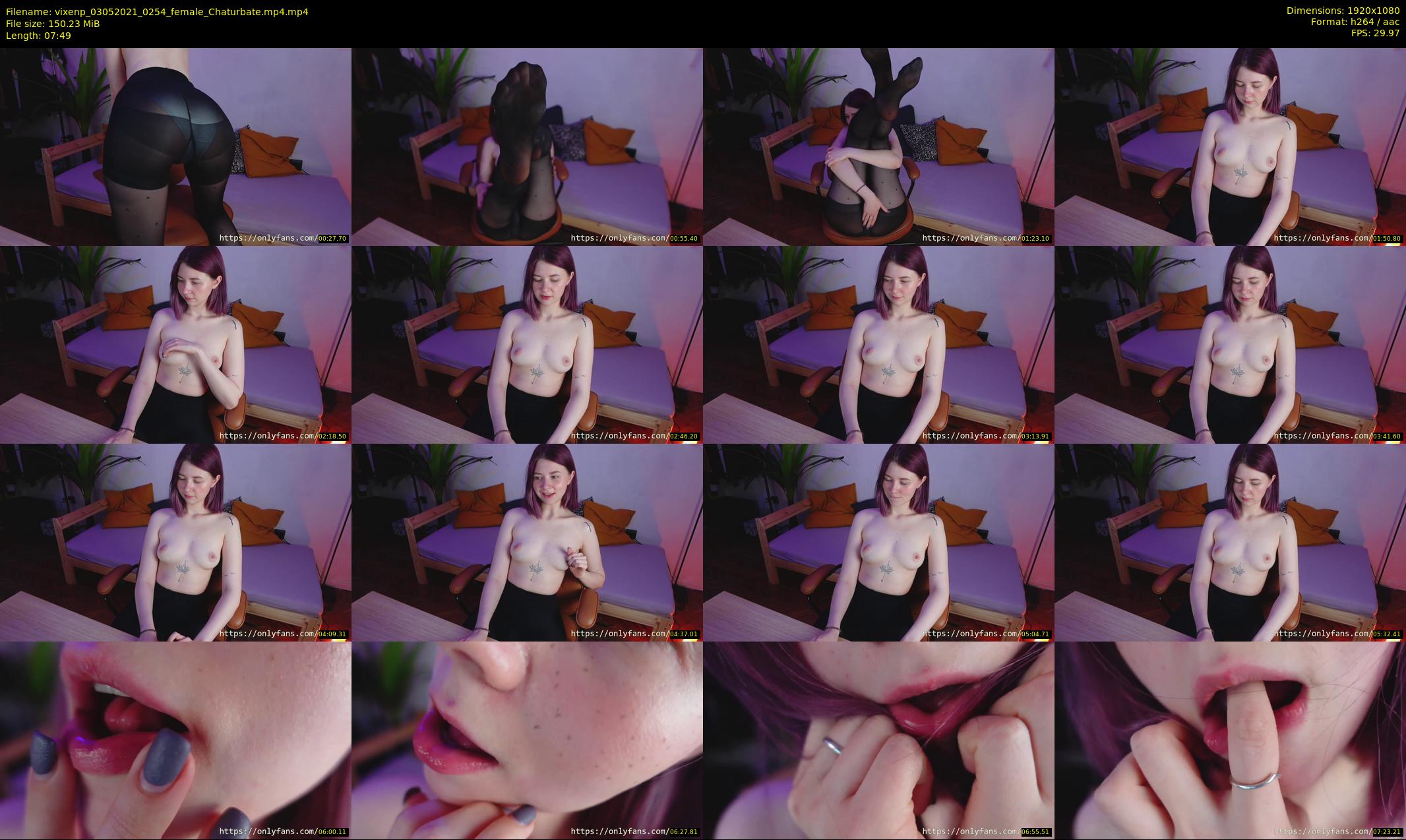 vixenp — 8 minute Chaturbate female cam show recording, 1080p, May 3, 2021