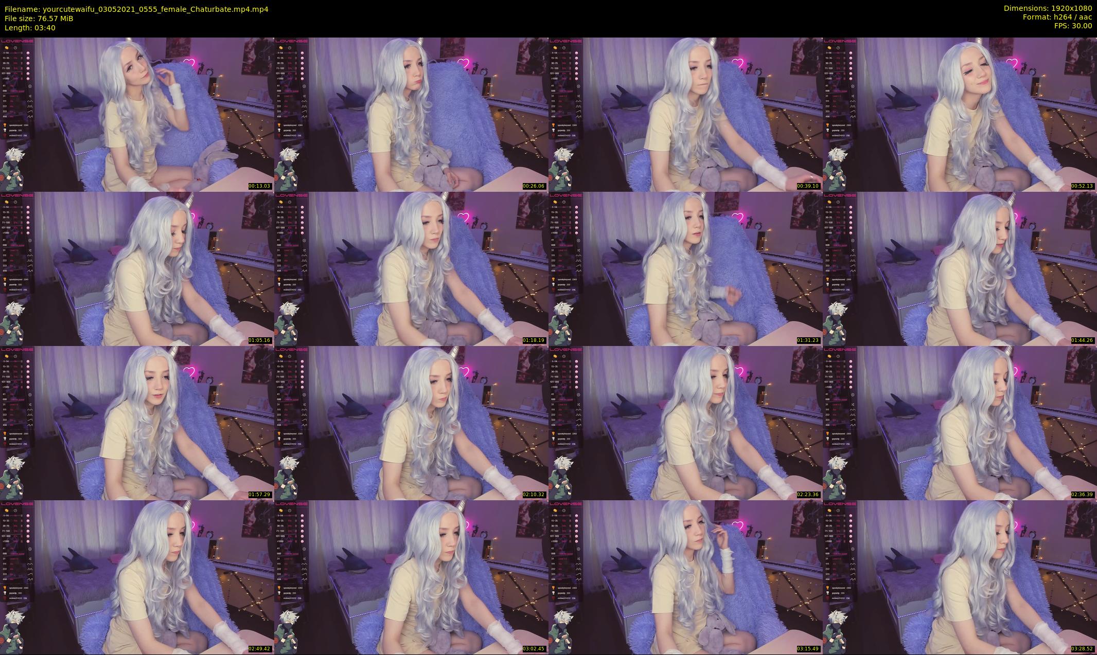 yourcutewaifu — 4 minute Chaturbate female cam show recording, 1080p, May 3, 2021